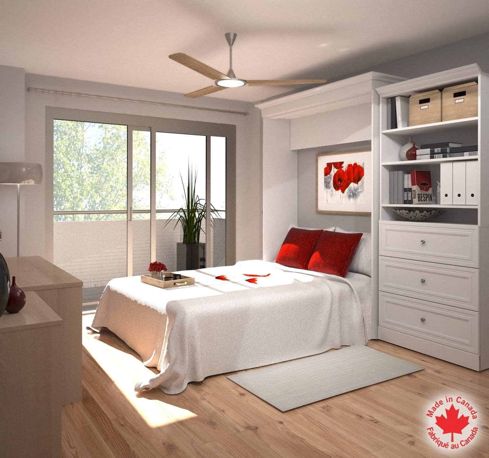 Versatile Queen Murphy Wall Bed with Storage Drawers (101