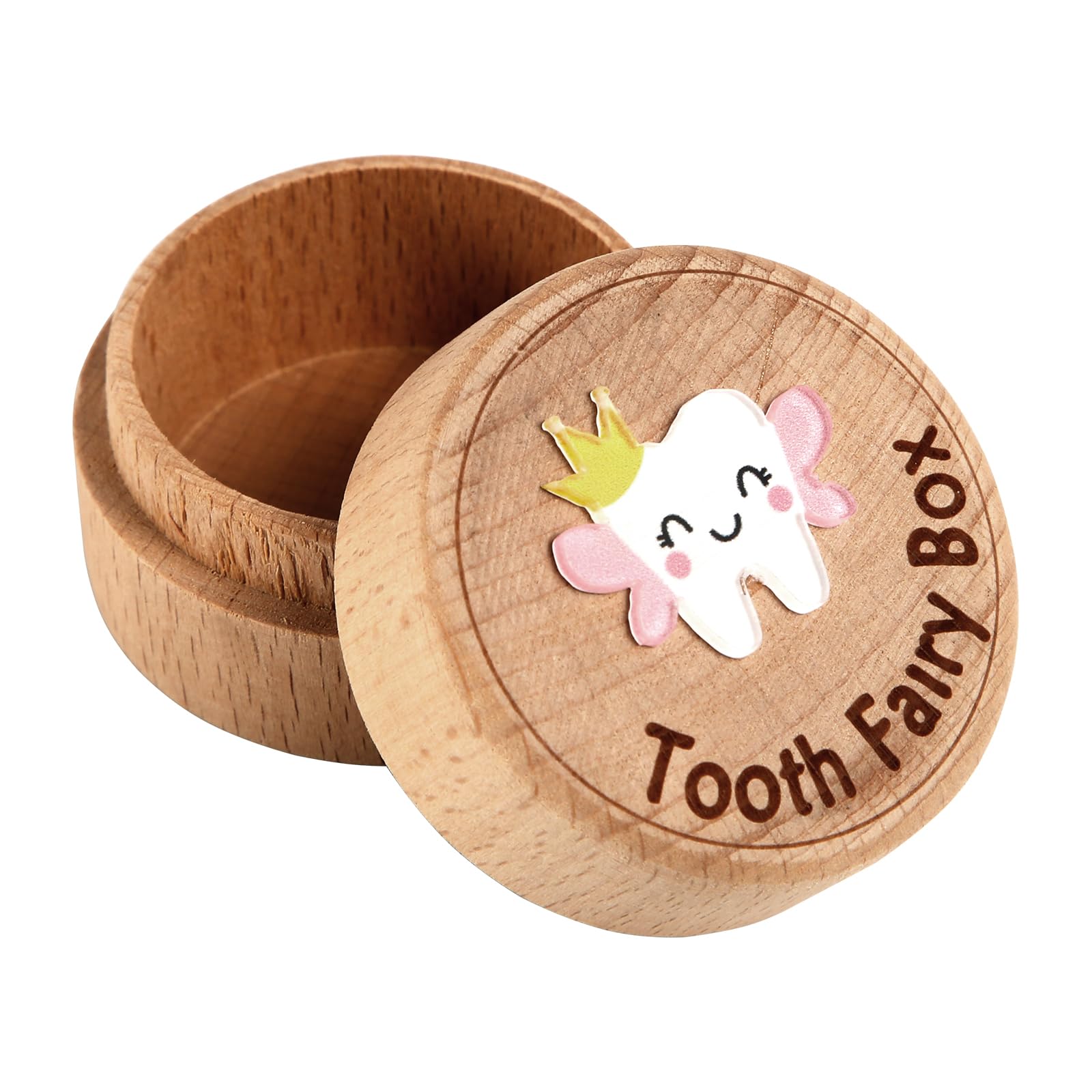 Tooth Fairy Box - Hand Carved Wooden Keepsake Box for Lost Teeth with 3D Tooth Design | Perfect Tooth Storage for Boys & Girls | Great Gift for First Lost Tooth & Childhood Memories