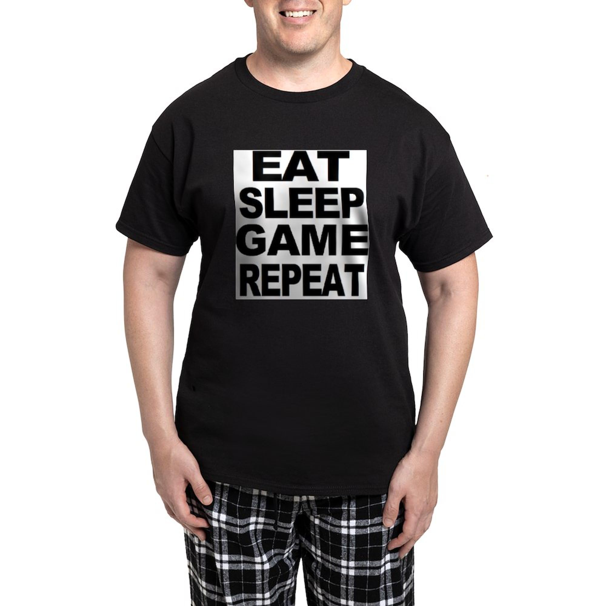 **Men's Dark Checkered Pajama Set - 2-Piece Lounge & Sleepwear for Comfortable Nights - Perfect for Relaxing at Home or Gift Giving**