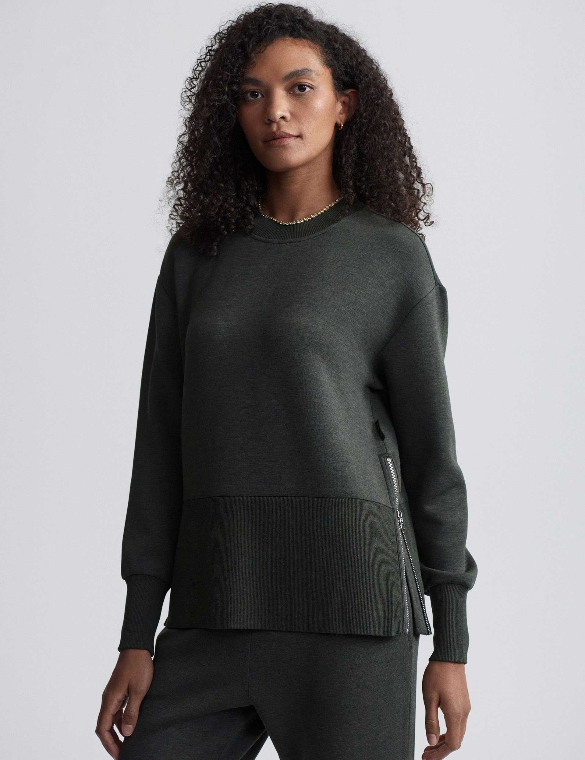 Lowry Sweat - Olive Marl Color Sweatshirt for Men & Women | Comfortable Casual Wear for Gym, Lounge & Everyday Outfits