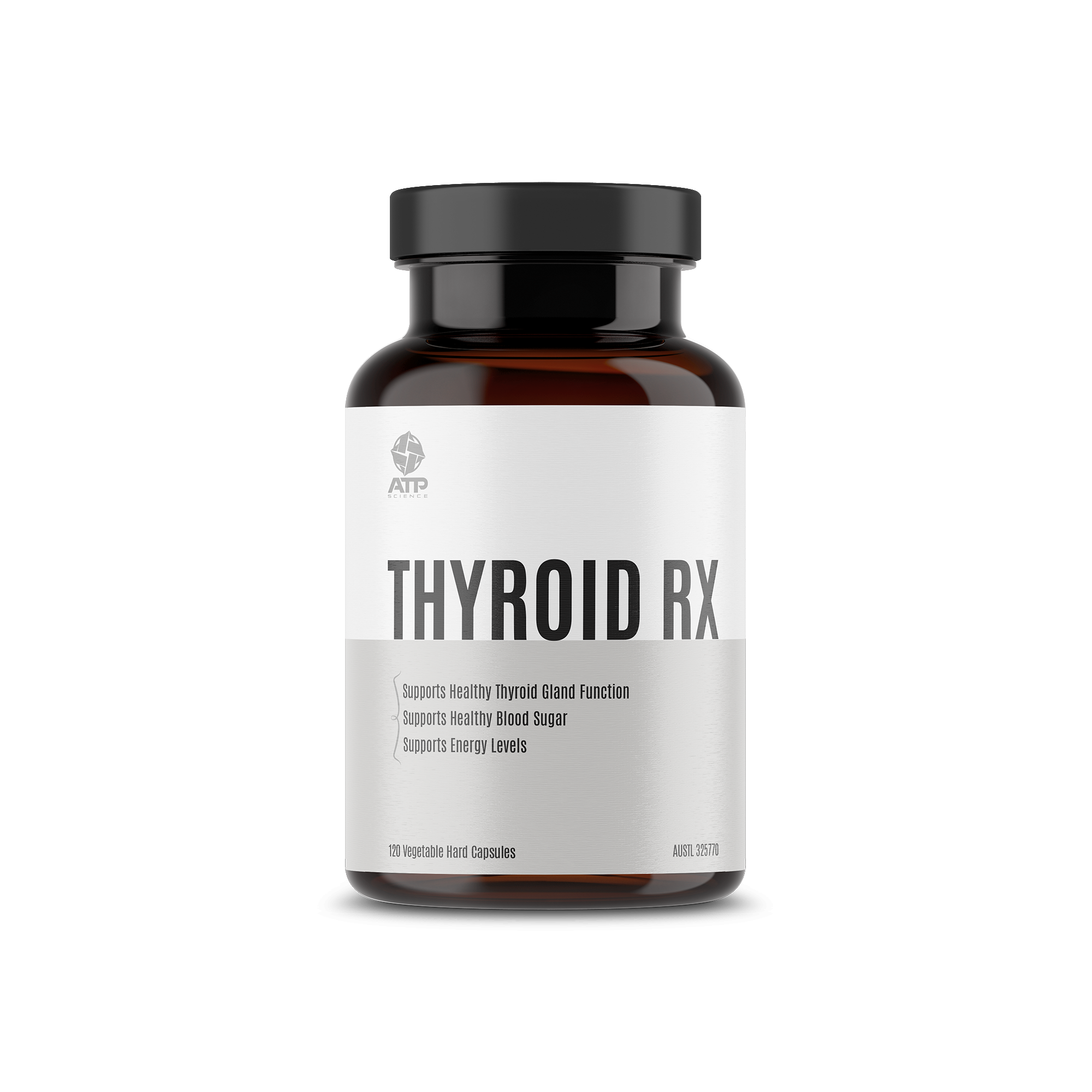 ATP Science Thyroid Rx Supplement - Natural Thyroid Support for Energy & Metabolism - Thyroid Health Booster for Men & Women - Use for Fatigue Relief & Weight Management