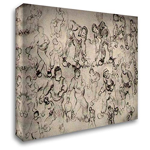 Vincent Van Gogh Stretched Canvas Art - 24x20 Gallery Wrapped Figure Sketches Painting - Wall Decor for Living Room, Bedroom & Office