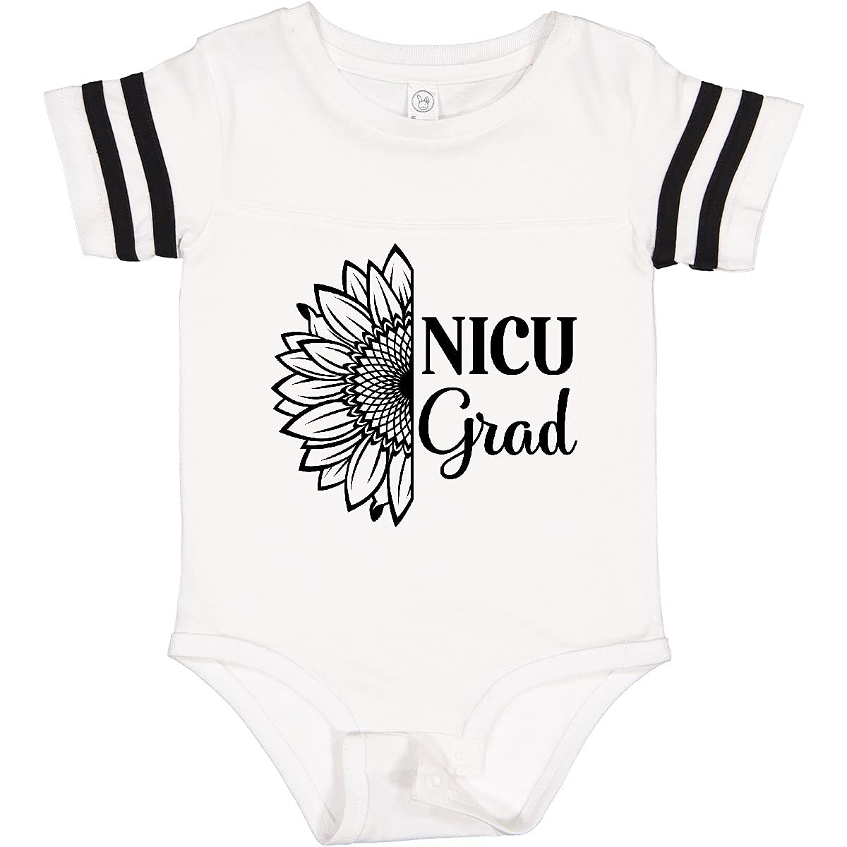 Inktastic NICU Graduate Baby Girl Sunflower Bodysuit - Cute Newborn Outfit for Hospital Photos & Homecoming Celebration