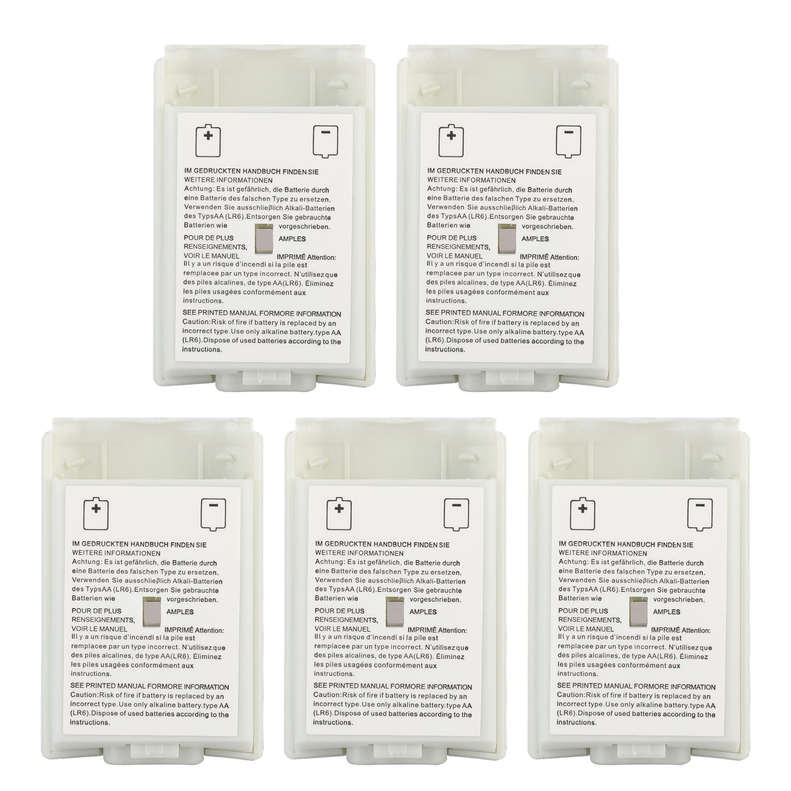 Universal Controller Battery Cover - White Protective Shell for Gaming Handles