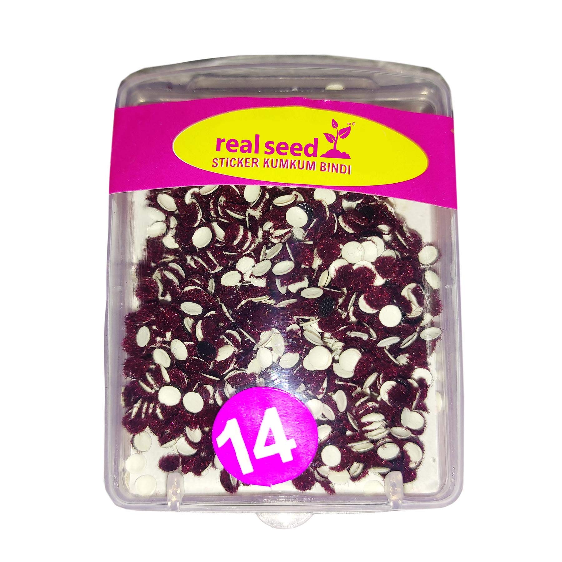 REAL SEED Small Bindi & Tikli Combo Pack for Women & Girls - 1.5 Inch Daily Wear Traditional Indian Forehead Dots - Perfect for Festivals, Weddings & Cultural Events (Coke Color)