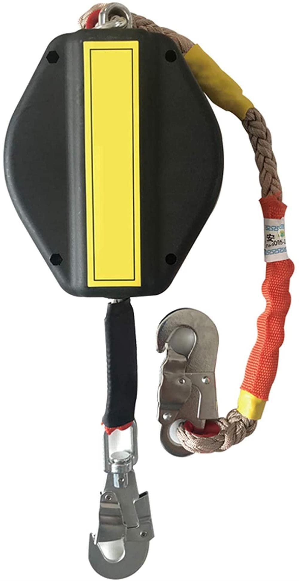 ZHJBD 10m Retractable Fall Protection Lanyard - Self-Retracting Safety Lifeline for Roofing & Construction Work | OSHA Compliant Safety Harness Equipment for Aerial Work & Height Protection