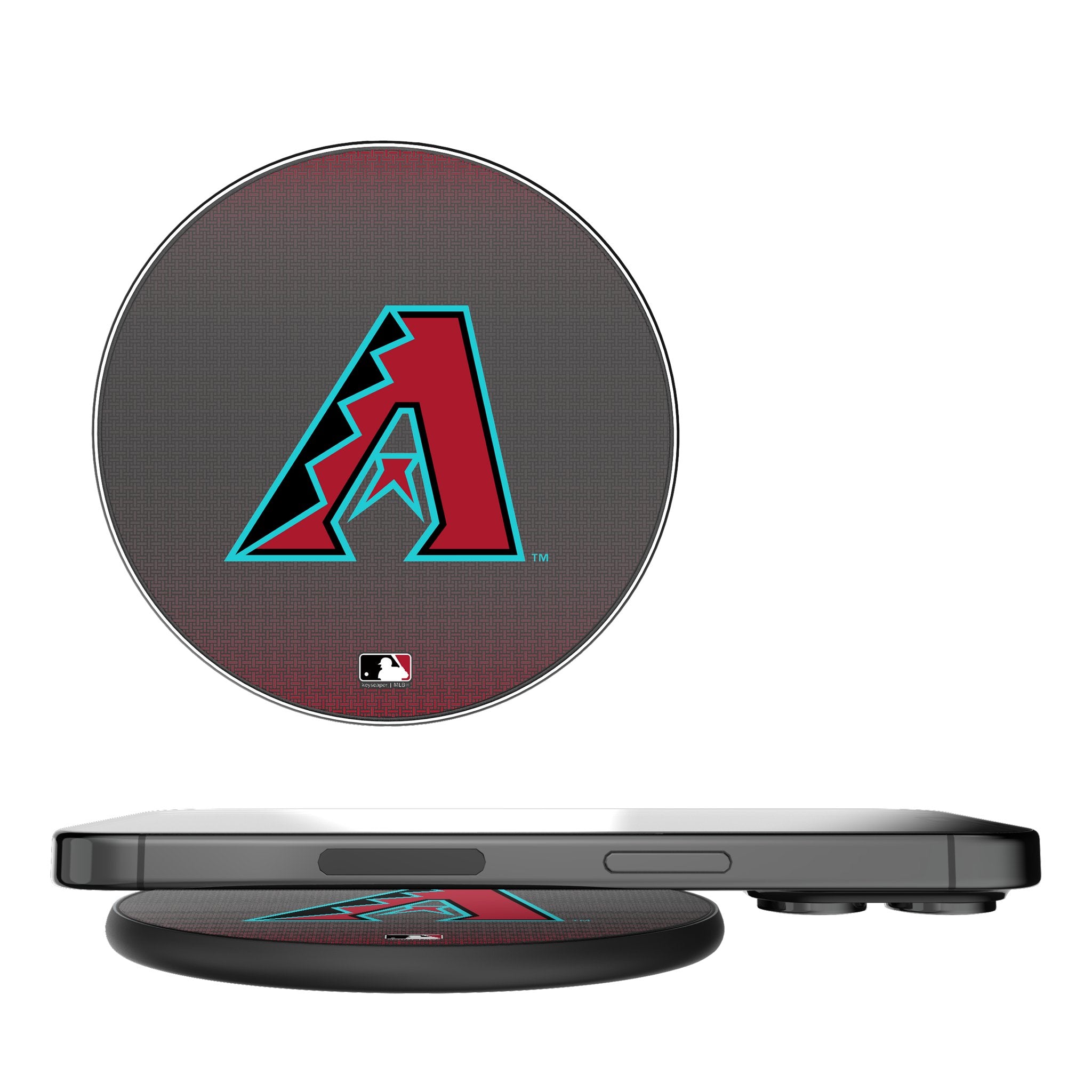 Arizona Diamondbacks 15W Fast Wireless Charger - Premium Linen Finish for iPhone, Samsung, AirPods - Perfect for Home, Office, and Travel