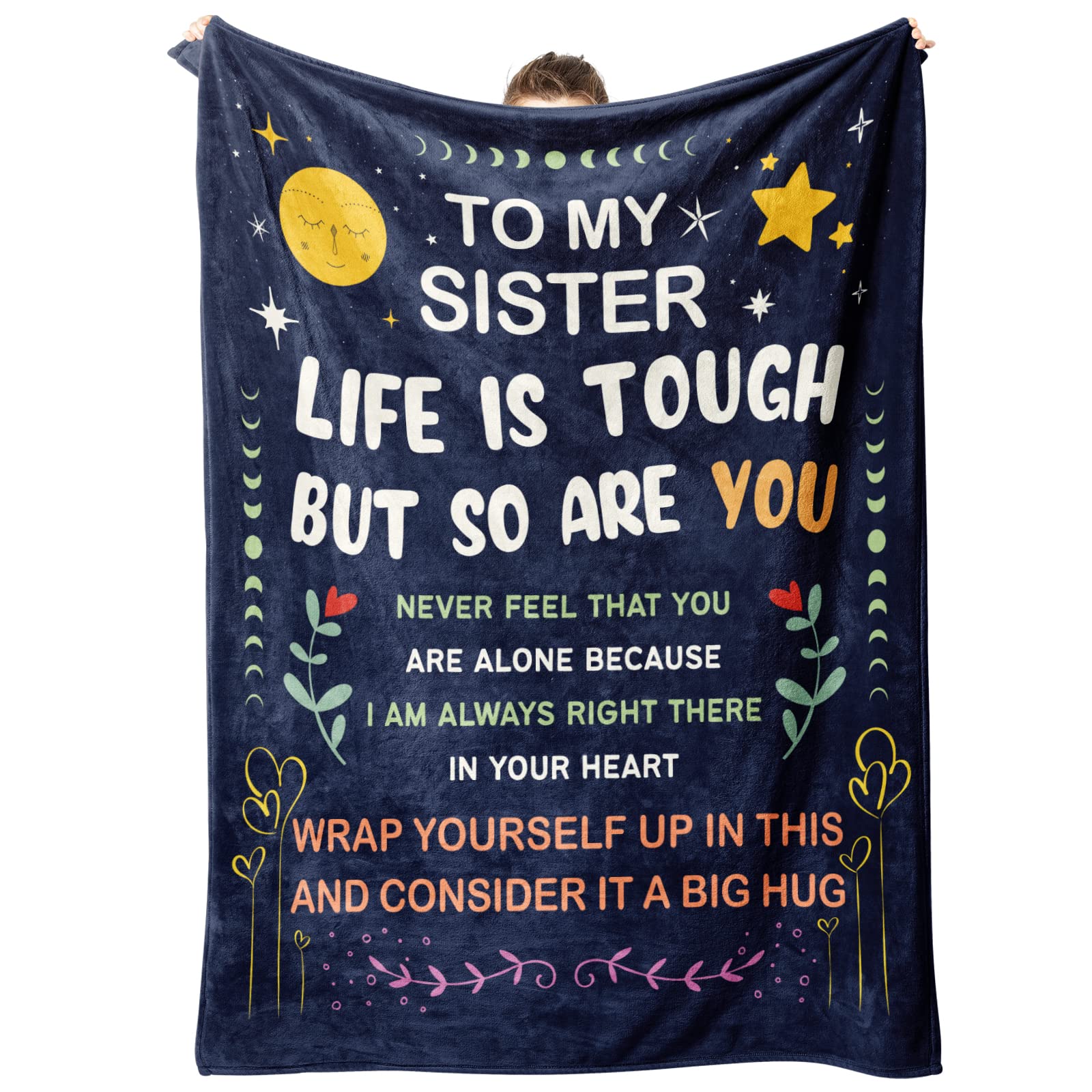 **Niyewsor Flannel Blanket for Sister - Soft & Cozy Sister Birthday Gift, Christmas, Wedding, Graduation Present for Best Friends, Women & Girls | Perfect for Lounging, Gifting & Special Occasions**