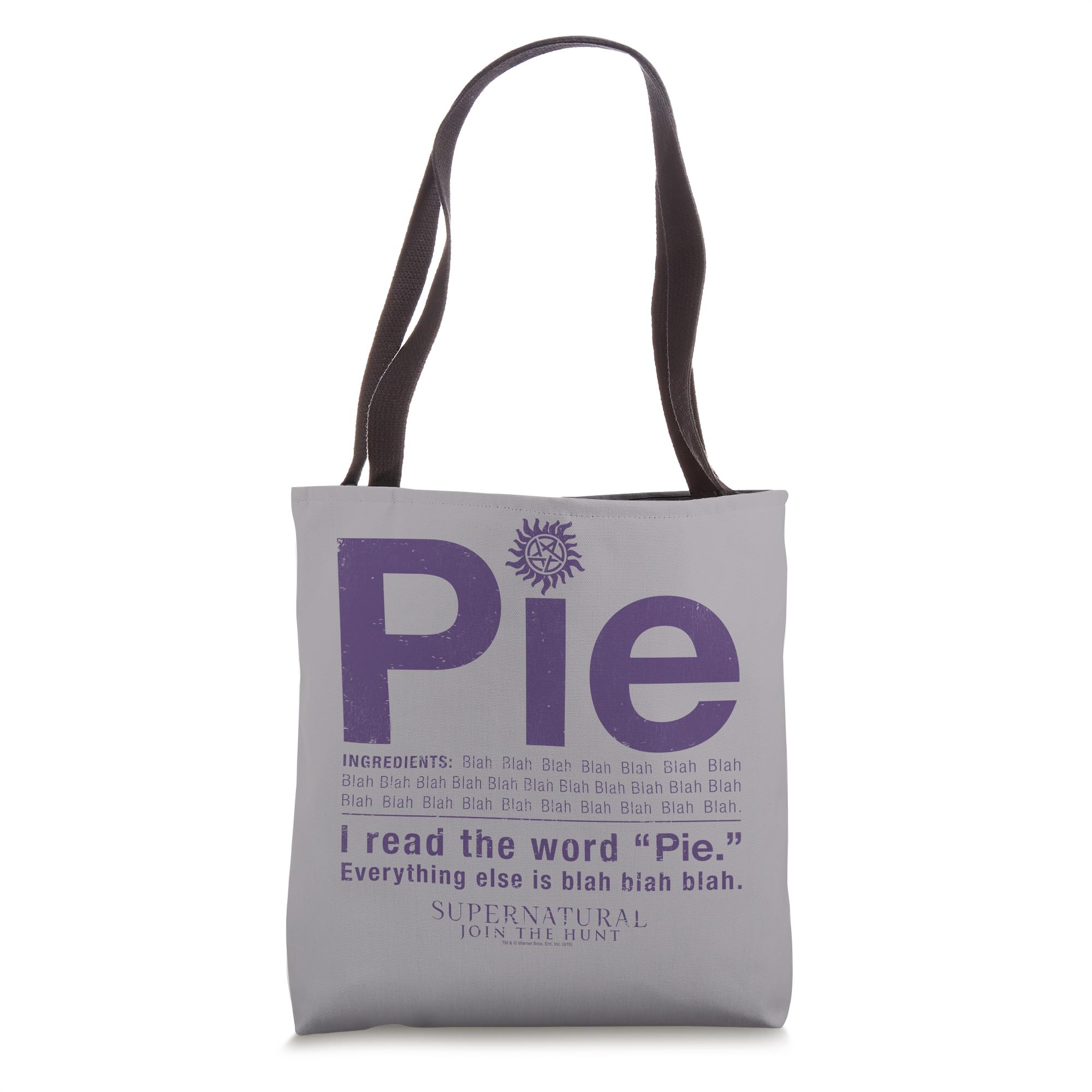 Supernatural Pie Tote Bag - Large Reusable Grocery Shopping Bag with Unique Pie Design - Perfect for Farmers Market, Beach Trips & Eco-Friendly Shopping