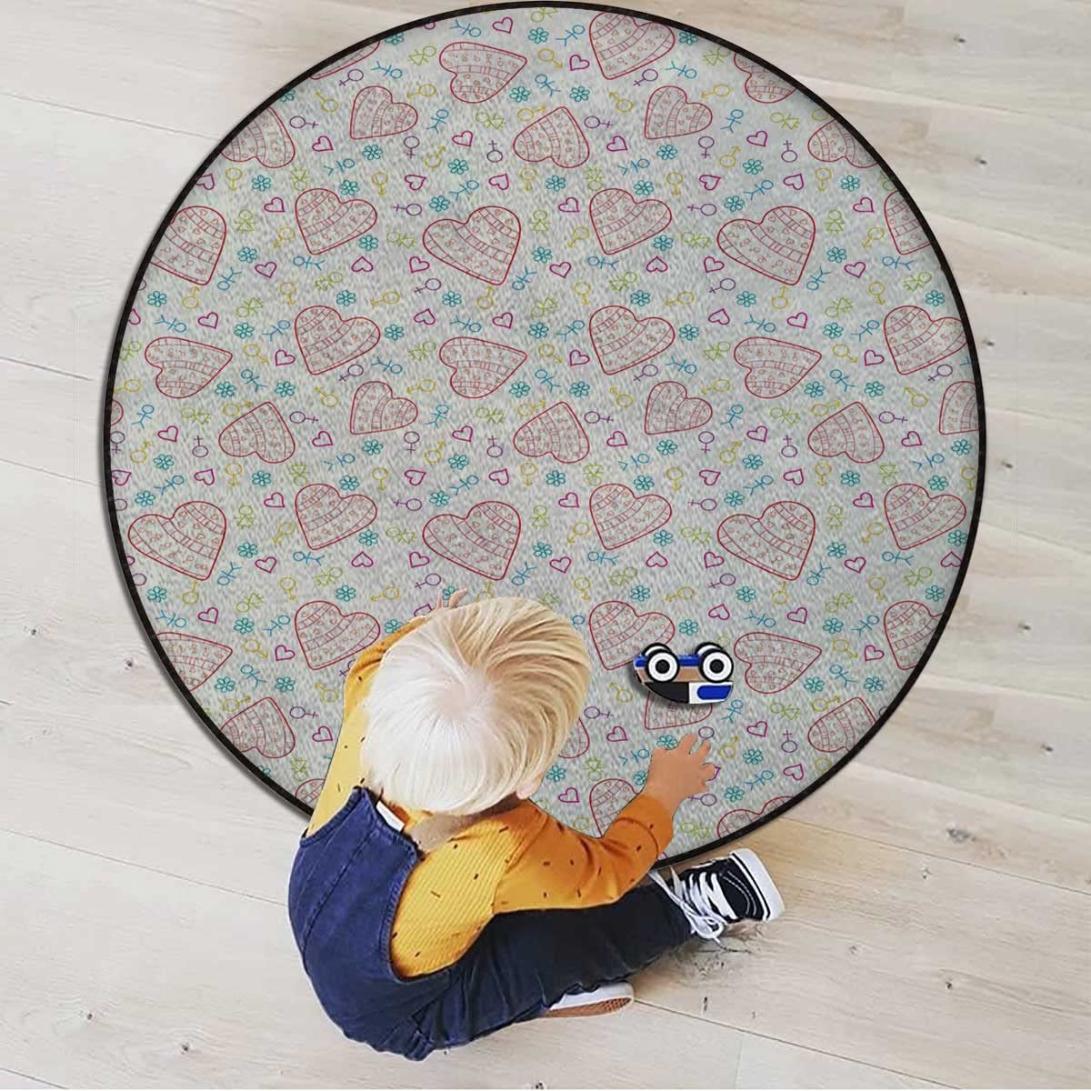 Premium Round Office Chair Mat for Hardwood Floors - 43.3
