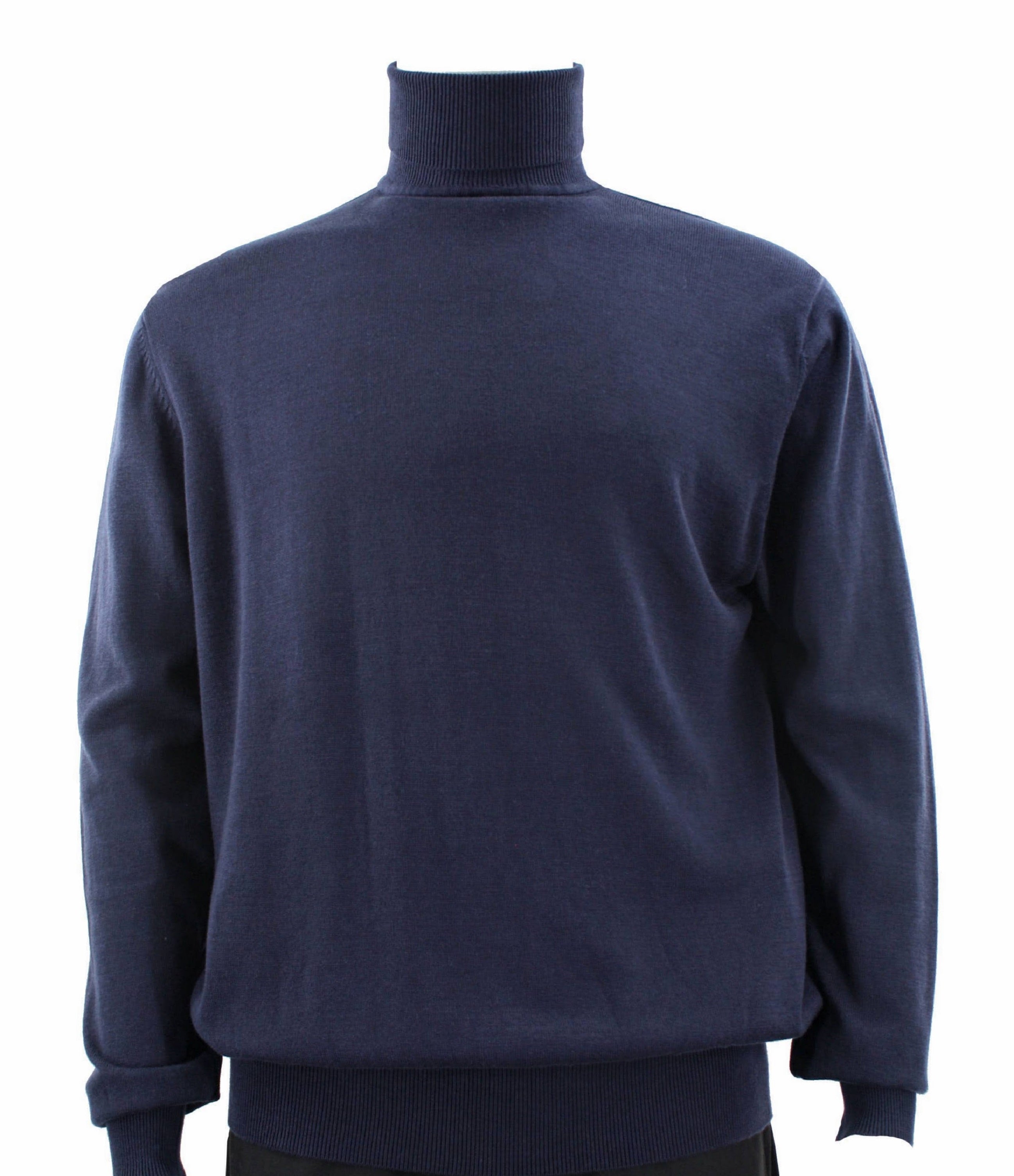 Bassiri Long Sleeve Turtleneck Sweater for Women - Navy Blue Knit Pullover | Cozy Winter Fashion, Office Wear & Casual Outfits