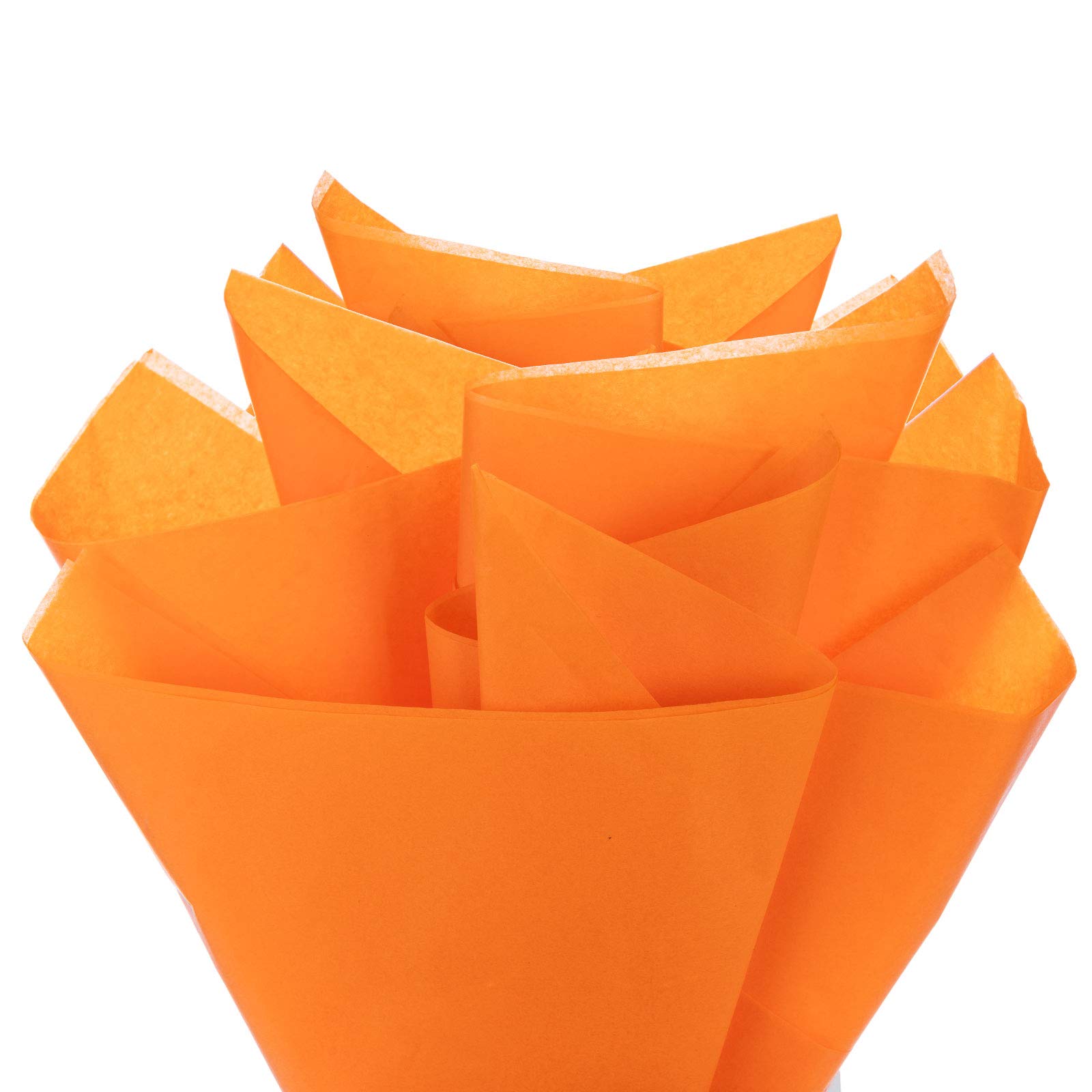 Orange Tissue Paper for Gift Wrapping - 50 Sheets Bulk Pack for DIY Crafts, Party Decorations & Present Bags - Perfect for Birthdays, Weddings & Holiday Gift Packaging