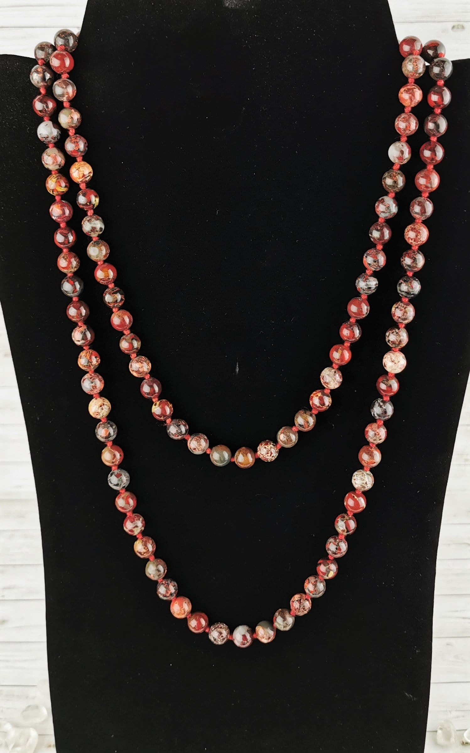 Brecciated Jasper Necklace - Natural Stone Jewelry for Women, Healing Crystal Pendant for Meditation & Energy Balancing - Perfect for Yoga, Spiritual Gifts & Boho Fashion