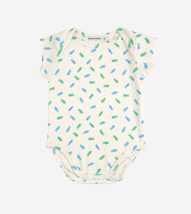 Lucky Fish All Over Body Print T-Shirt by Bobo Choses - Cute & Comfortable Kids Clothing for Casual Wear & Playtime