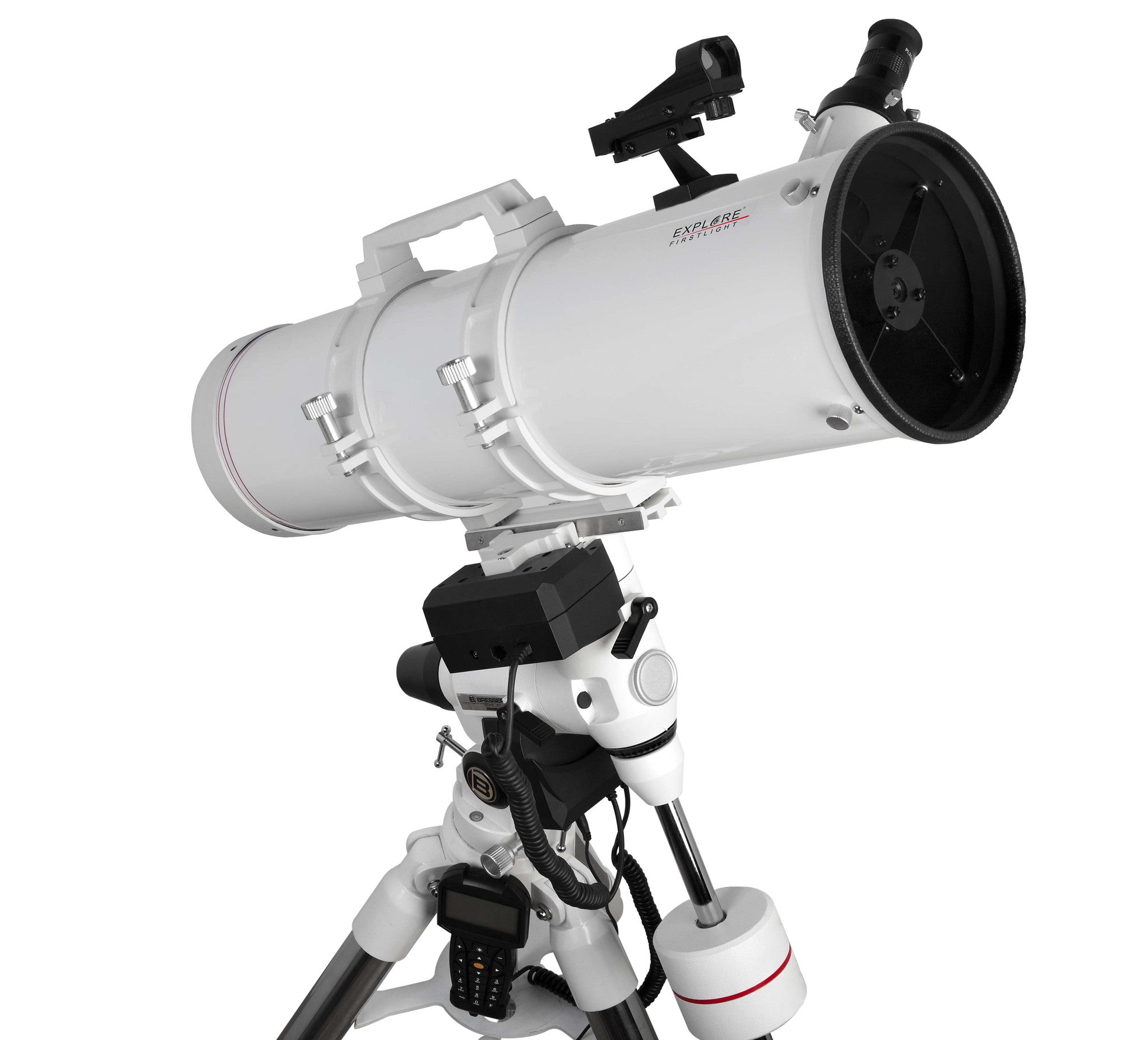 FirstLight N150mm White Tube Newtonian Telescope with EXOS 2 GoTo Mount - 750mm Focal Length for Astronomy Beginners & Stargazing (FL N150750EXOS2GT) - Perfect for Backyard Observation & Astrophotography