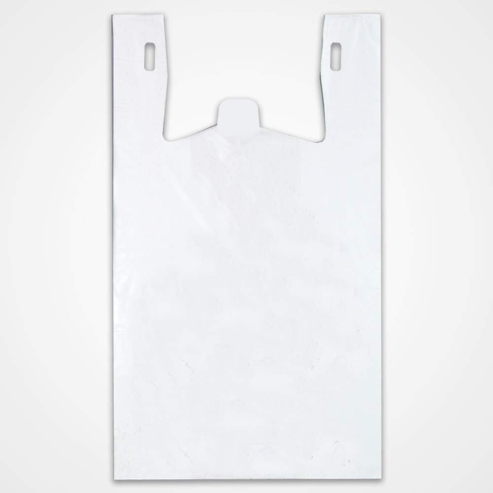 Premium White Plastic T-Shirt Bags 11.5