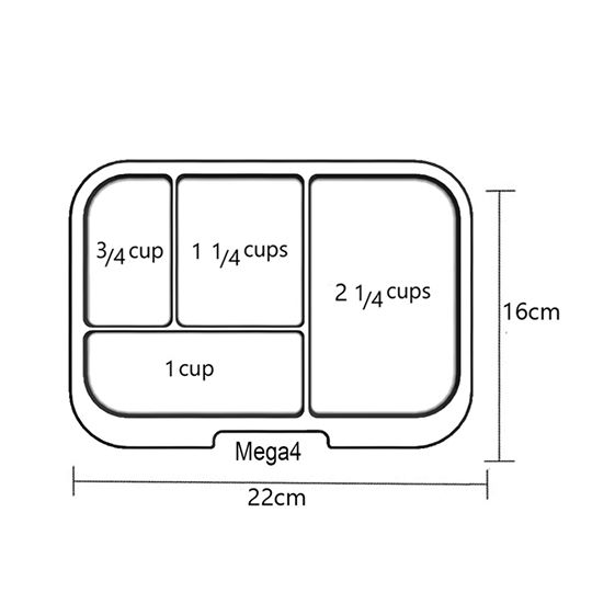 Munchbox Mega 4-Tray Clear Food Storage Container - Perfect for Meal Prep, Snack Organization & Fridge Storage