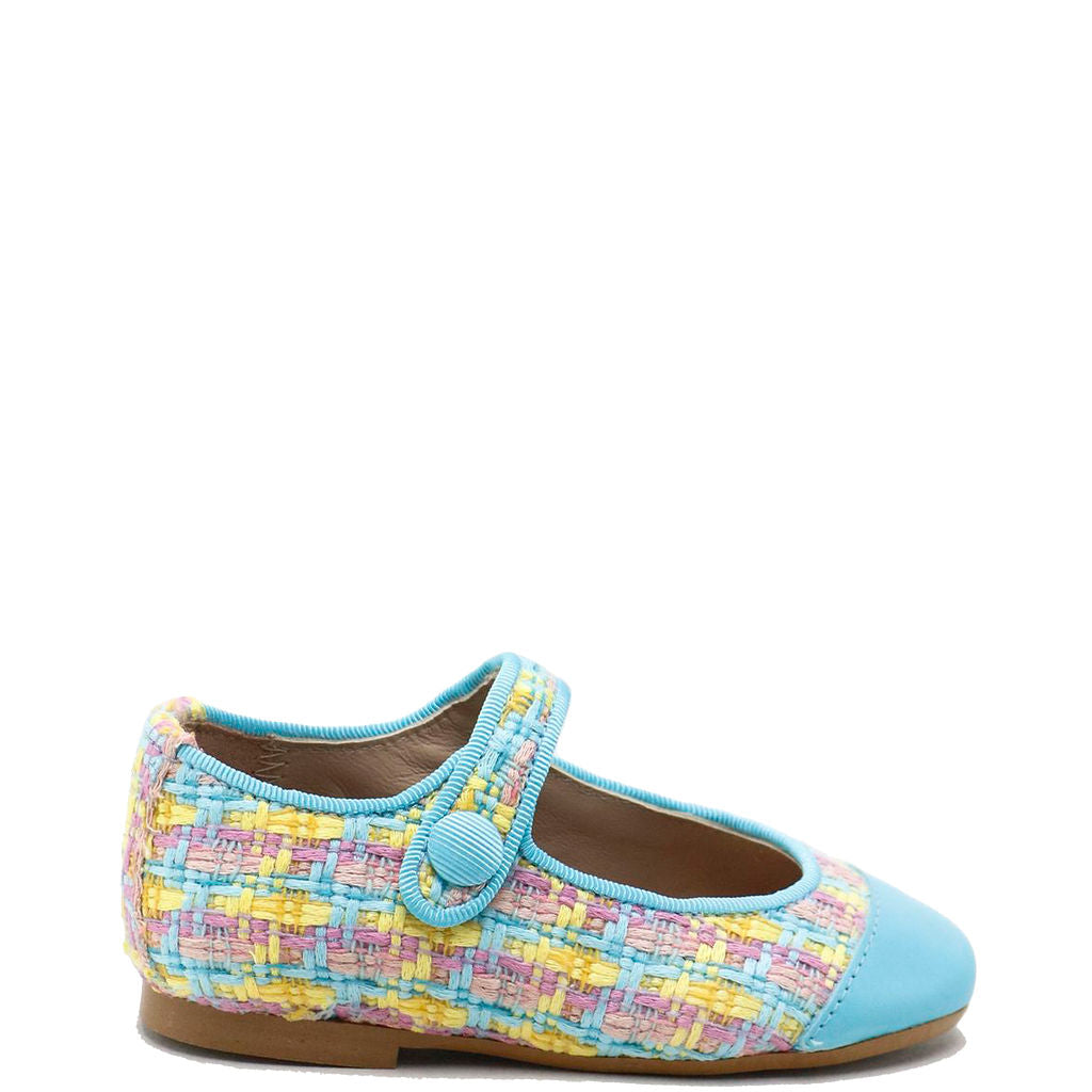 Chanel-Inspired Turquoise Tweed Mary Jane Pumps with Captoe - Elegant Women's Dress Shoes for Weddings, Parties & Formal Events