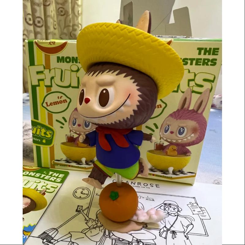 Labubu The Monsters Fruits Series Orange Collectible Figure - Cute Kawaii Vinyl Art Toy for Display, Gift & Anime Decor | Perfect for Shelf Display, Birthday Gifts & Pop Culture Collectors