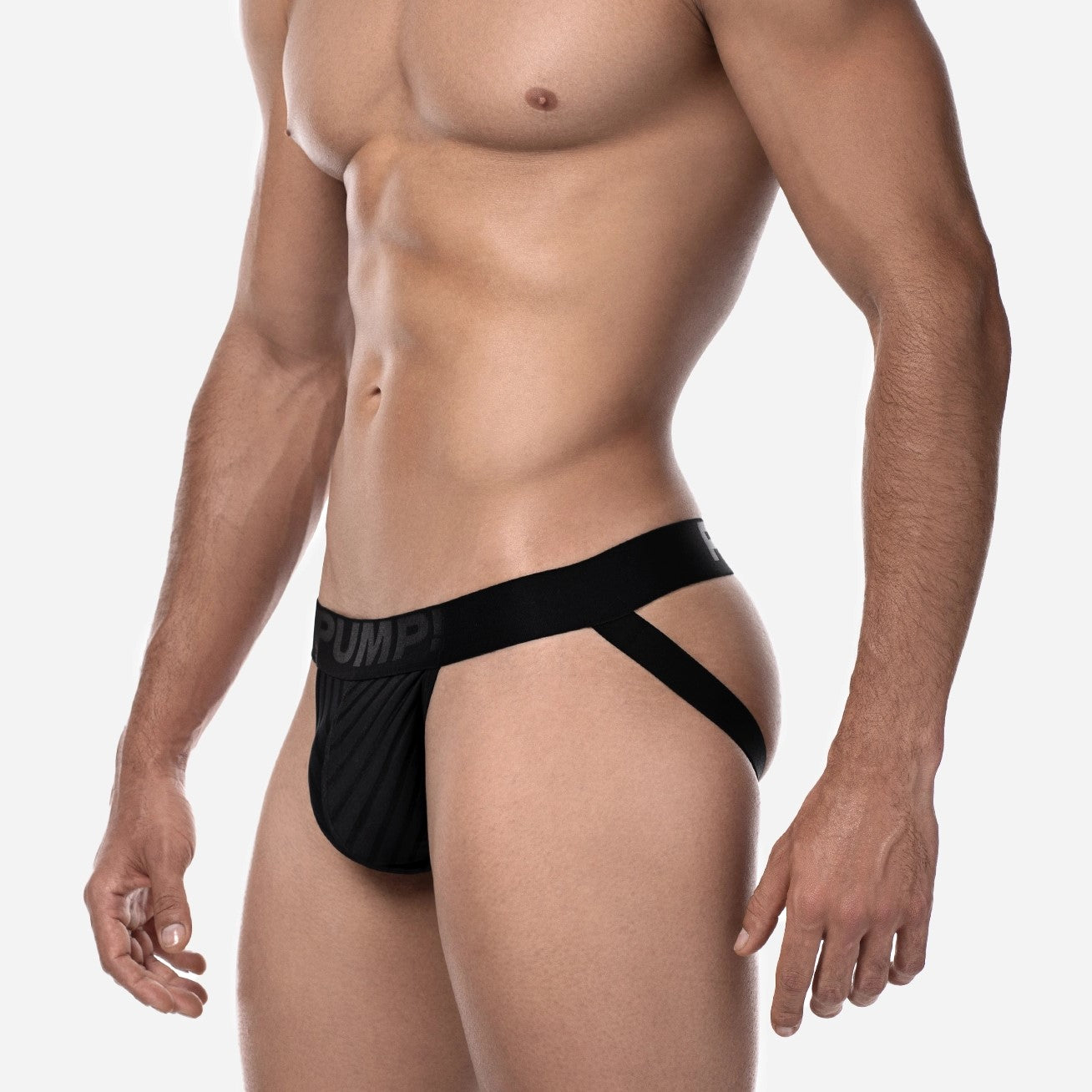 PUMP! Whisper Jockstrap for Men - Breathable Black Underwear for Sports & Workout - Comfortable Support for Running, Gym & Active Lifestyle