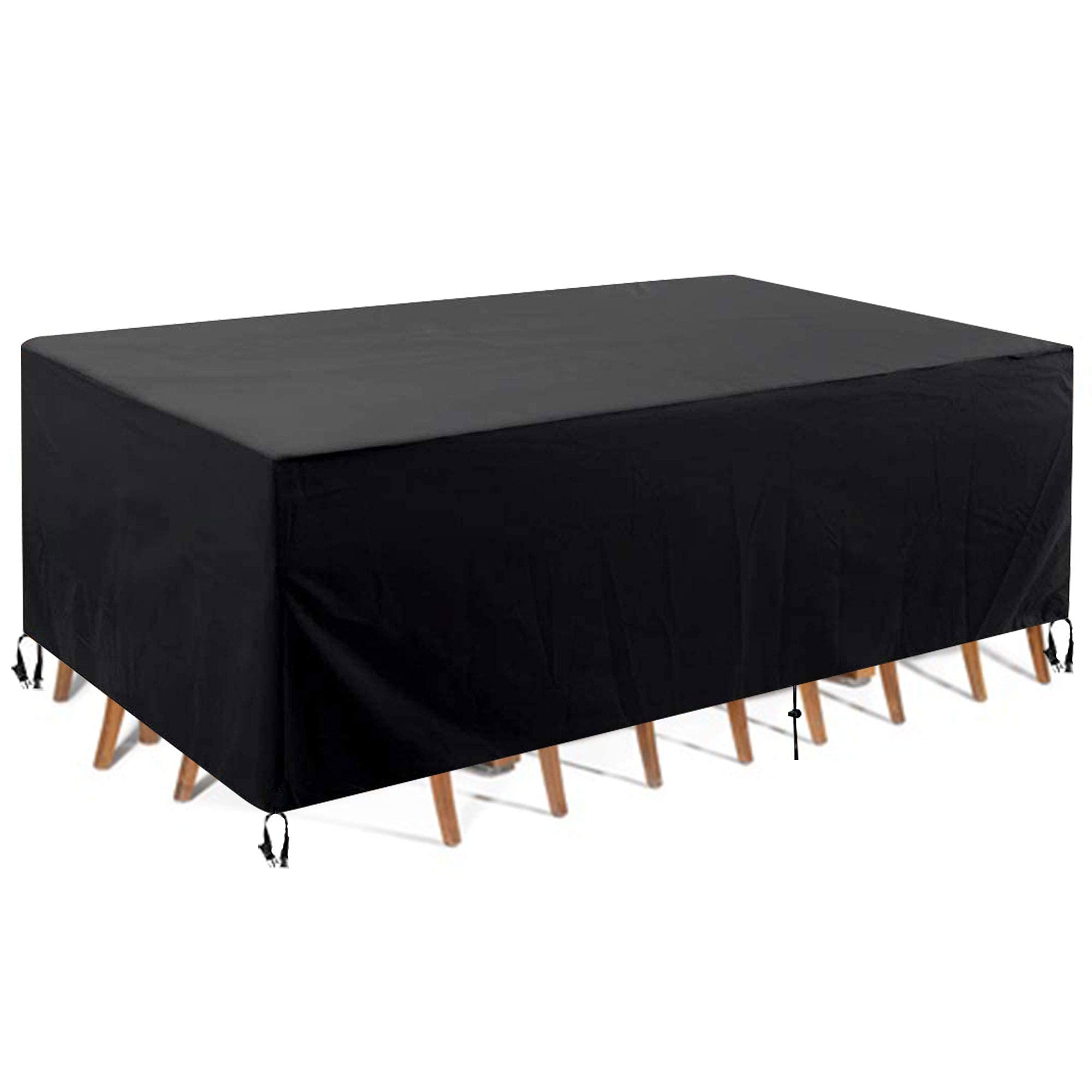 Waterproof Outdoor Furniture Covers - Windproof, Dustproof & UV Resistant Patio Sofa Set Covers - Durable Rectangular Coffee Table Protector for Garden, Deck & Backyard Use