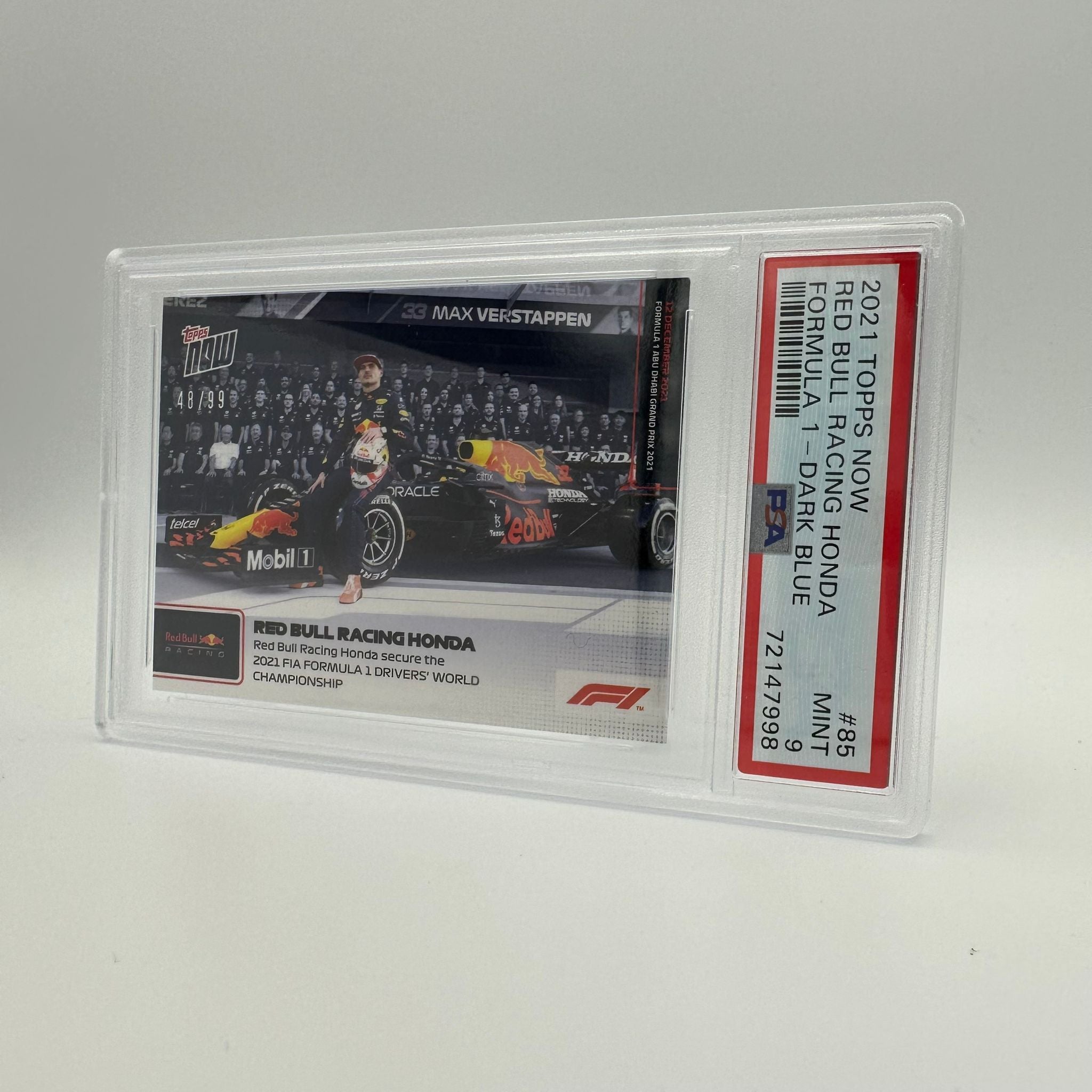 PSA 9 Graded 48/99 Red Bull Racing Honda F1 Championship #85 - Rare Collectible for Motorsport Fans & Memorabilia Enthusiasts - Perfect for Display, Gifts, and Racing Collections