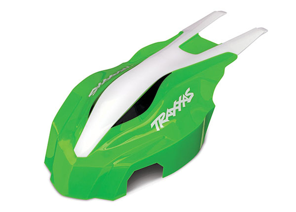 Aton Front Canopy - Green & White Sun Shade for Strollers, Baby Carriers & Outdoor Activities - Perfect for Park Visits, Walks & Travel