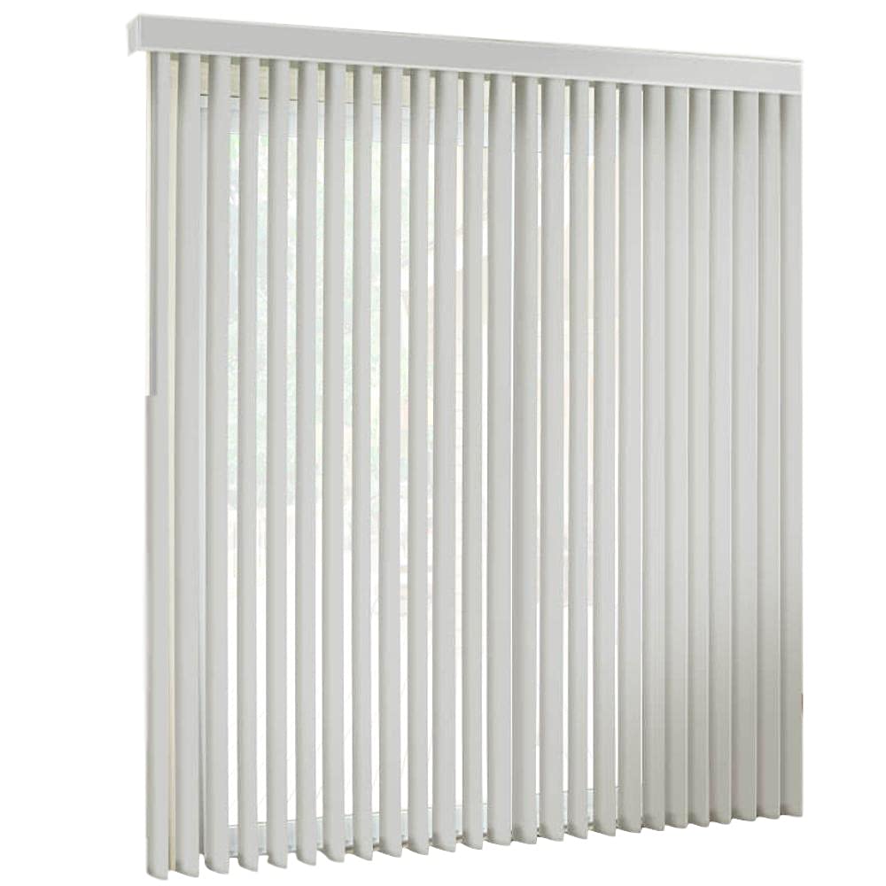 Premium PVC Cordless Vertical Blinds - Custom-Made Spotblinds Grey - Sunlight Blocking - Exact Sizes 67
