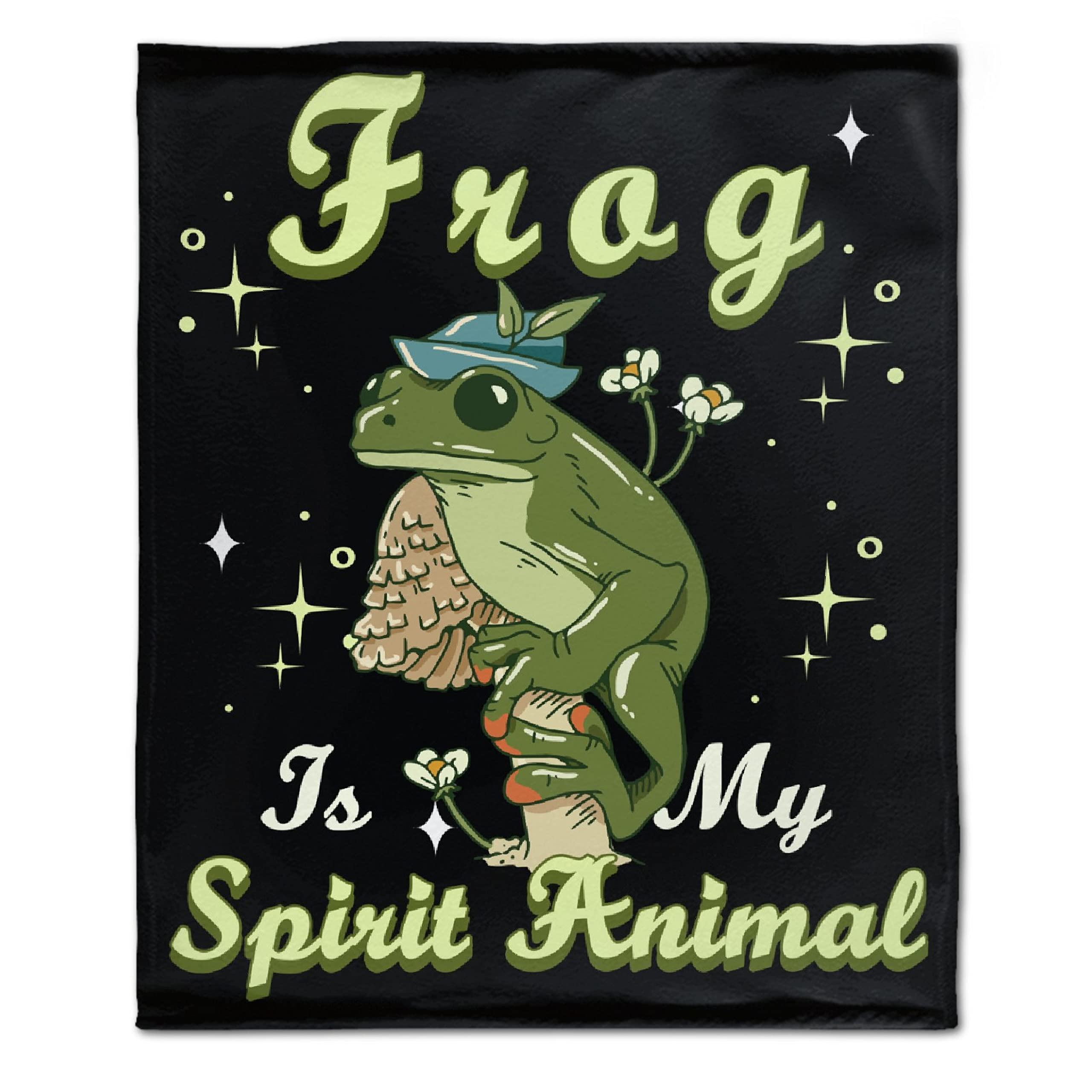 Soft Warm Cozy Fleece Flannel Frog Blanket Throw - 120