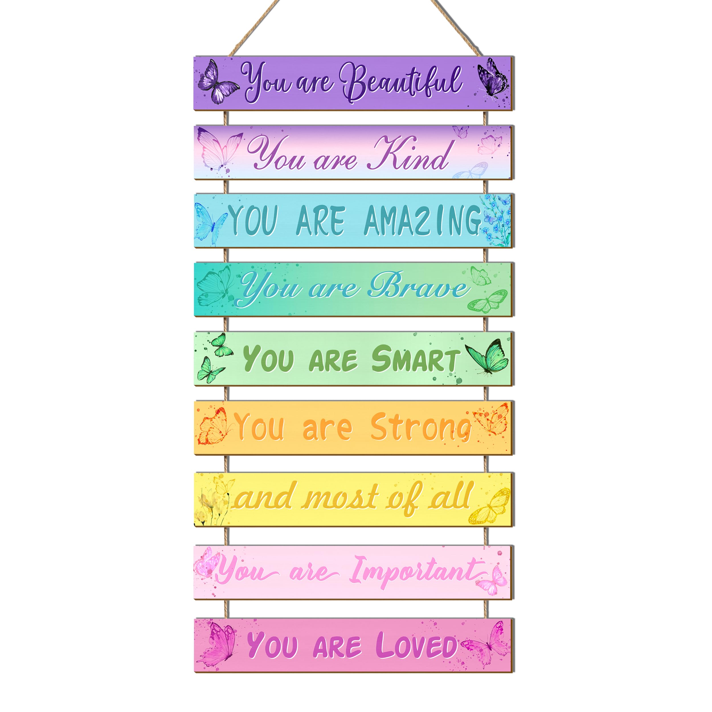 9-Piece Butterfly Room Decor Set for Teen Girls - Inspirational Wall Hanging Plaques, Princess Bedroom & Nursery Decor (Perfect for Birthday Gifts & Kids' Room Makeover)