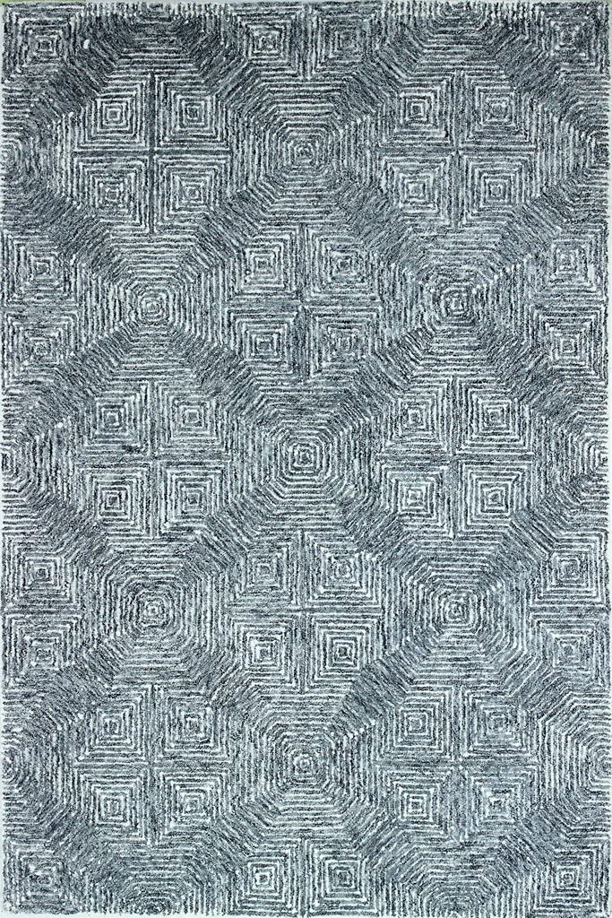 Bashian Collection Luxury Hand Tufted Wool Area Rug - 3.6’ x 5.6’ Marine Blue - Soft Living Room, Bedroom, Entryway Runner Rug for Home Decor & Interior Design