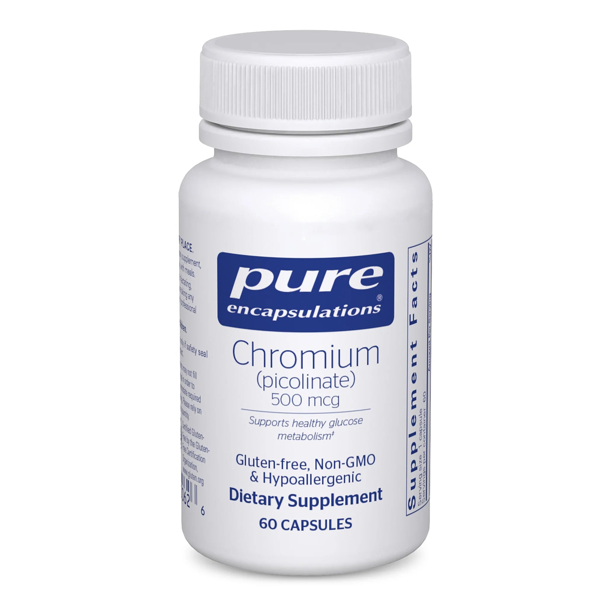 Chromium Picolinate 500mcg Supplement - Supports Blood Sugar Control & Metabolism - Ideal for Weight Management & Energy Boost