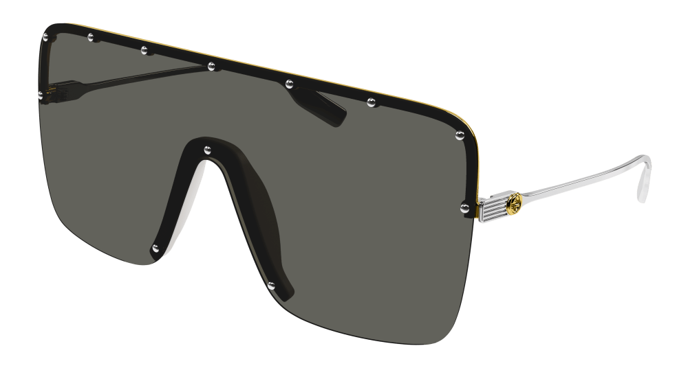 Gucci GG1245S Oversized Black Shield Sunglasses for Women & Men - UV Protection, Luxury Fashion Sunglasses for Driving, Beach, and Outdoor Activities