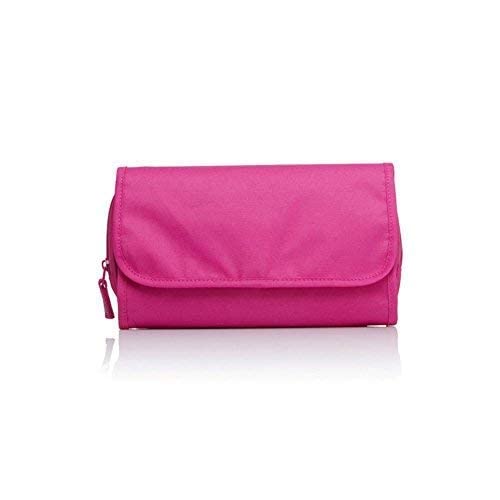 Flipco Travel Makeup Organizer Bag - Foldable 5-Pocket Polyester Hanging Toiletry Case for Cosmetics Storage | Perfect for Travel, Bathroom Organization & Wall-Mounted Dressing Kit | Compact Cosmetic Bag with Multi-Utility Design