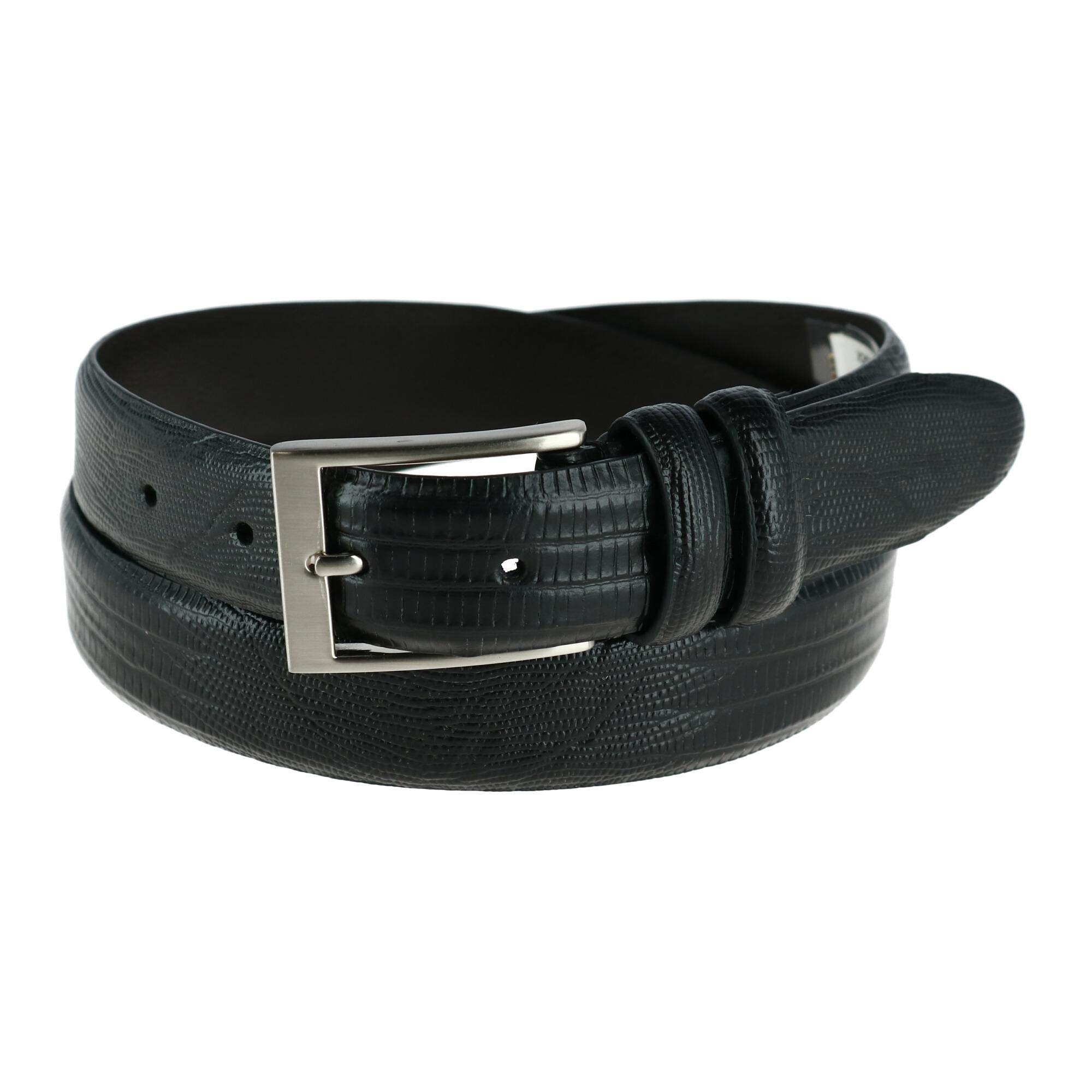 Toneka Men's Big & Tall Genuine Leather Lizard Print Belt - Adjustable Dress & Casual Belt for Business & Everyday Wear