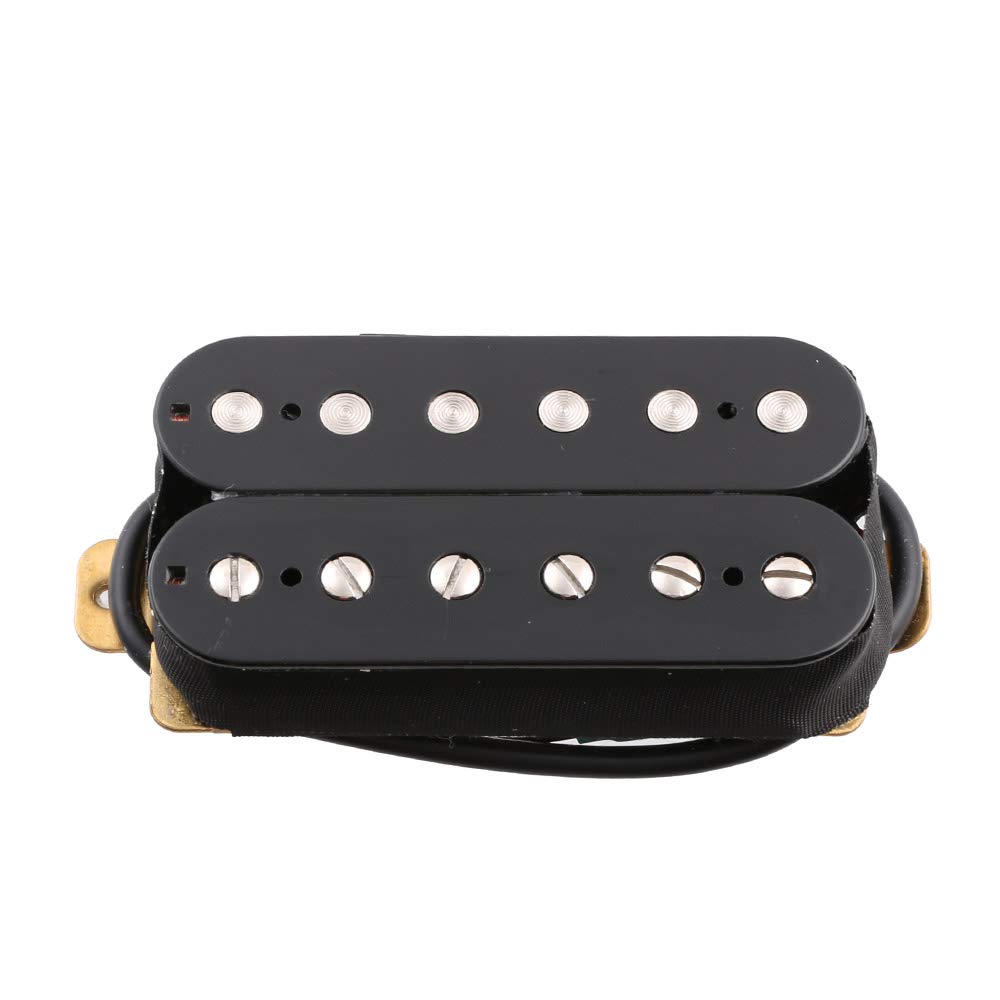 LYWS Alnico 2 Humbucker Pickup for Electric Guitar - Double Coil Neck/Bridge Pickup Set (Black) - Perfect for Rock, Blues & Metal Music Performance & Recording
