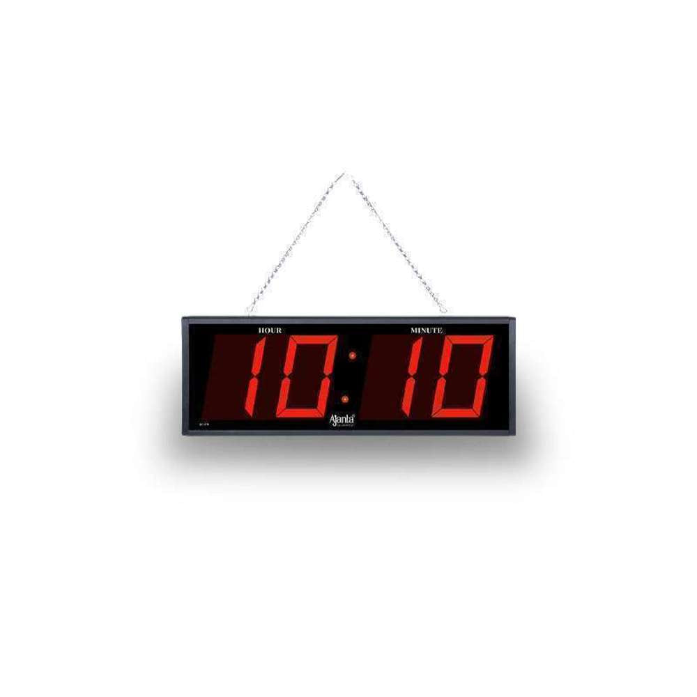 Modern Ajanta Digital Wall Clock - 28.9 x 10.4 x 2 Inches - Large LED Display for Home, Office & Classroom - Battery Operated Silent Clock