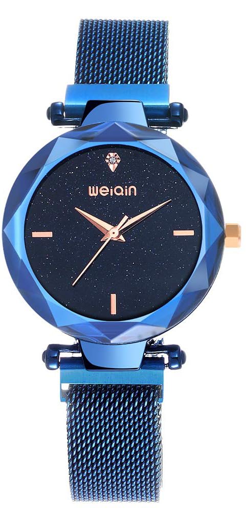 Rose Gold Women's Watch - Japan Quartz, Stainless Steel Magnetic Mesh Band, Waterproof for Daily Wear