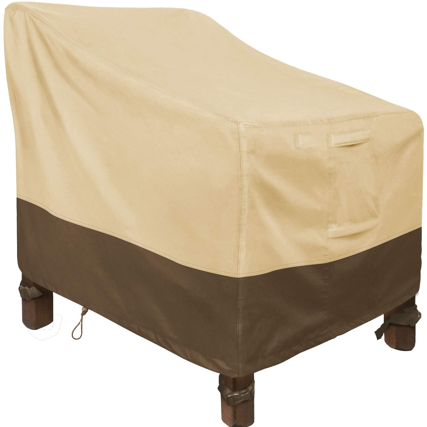 Waterproof Outdoor Sofa Cover - All-Weather Protection for Patio Furniture, Chair Covers for Terrace & Garden (Beige, One Size) - Perfect for Sun, Rain & Snow Protection