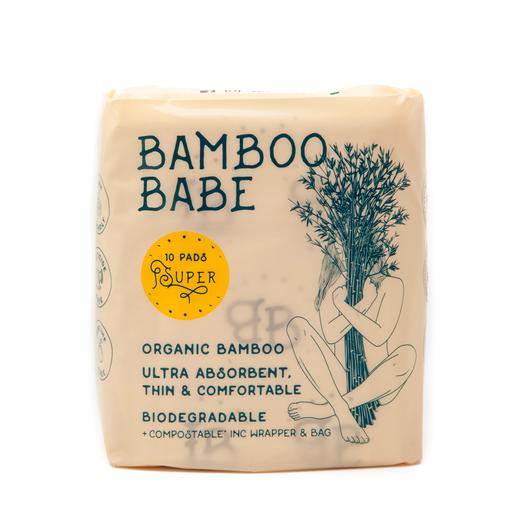 Organic Bamboo Super Pads for Women - Ultra Soft & Absorbent Bamboo Sanitary Pads - Eco-Friendly & Hypoallergenic - Perfect for Sensitive Skin & Heavy Flow Days - Ideal for Daily Use, Travel & Active Lifestyles