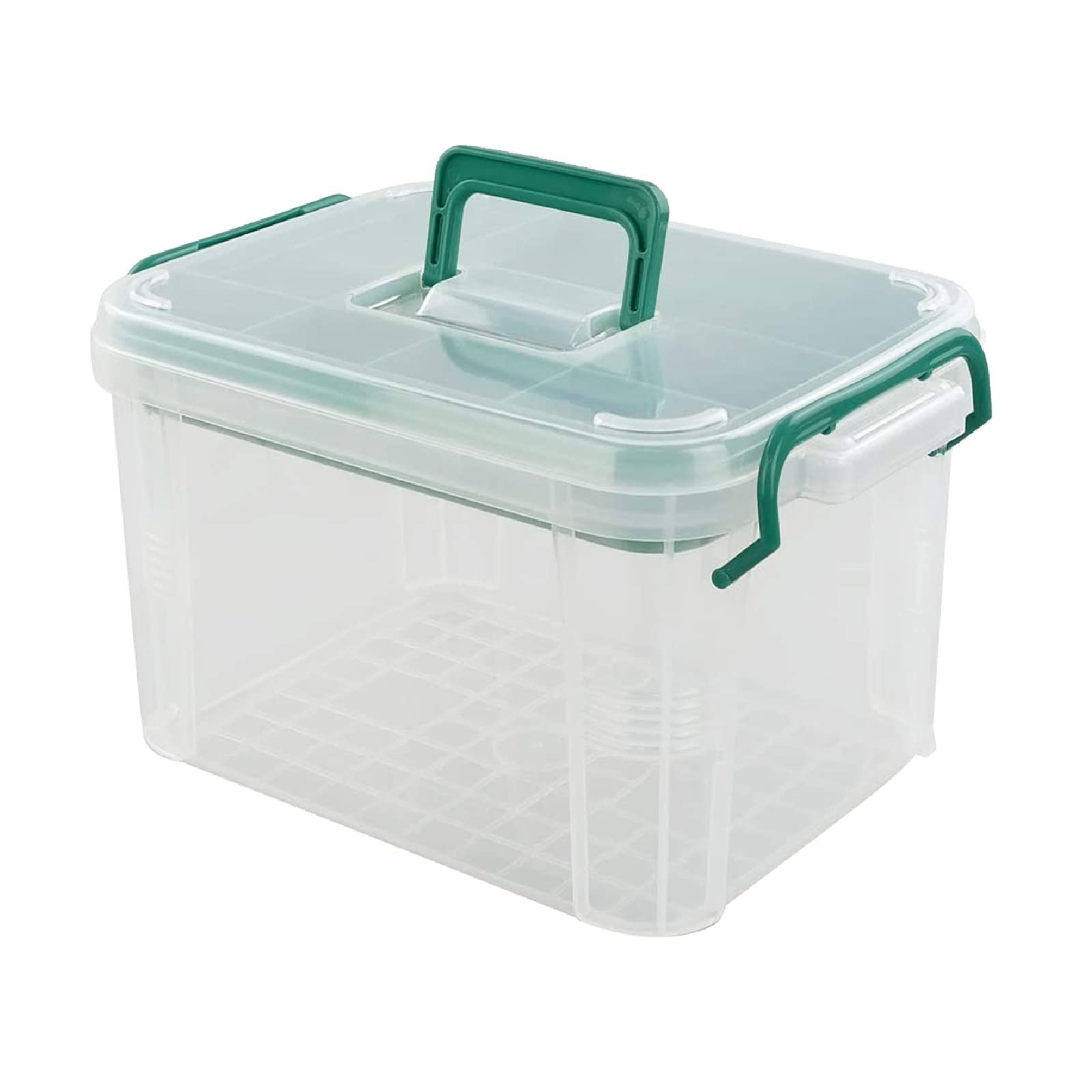 Gloreen Clear Plastic First Aid Kit Box - Portable Medicine Storage Organizer (1 Pack) for Home, Office, Travel & Emergency Preparedness