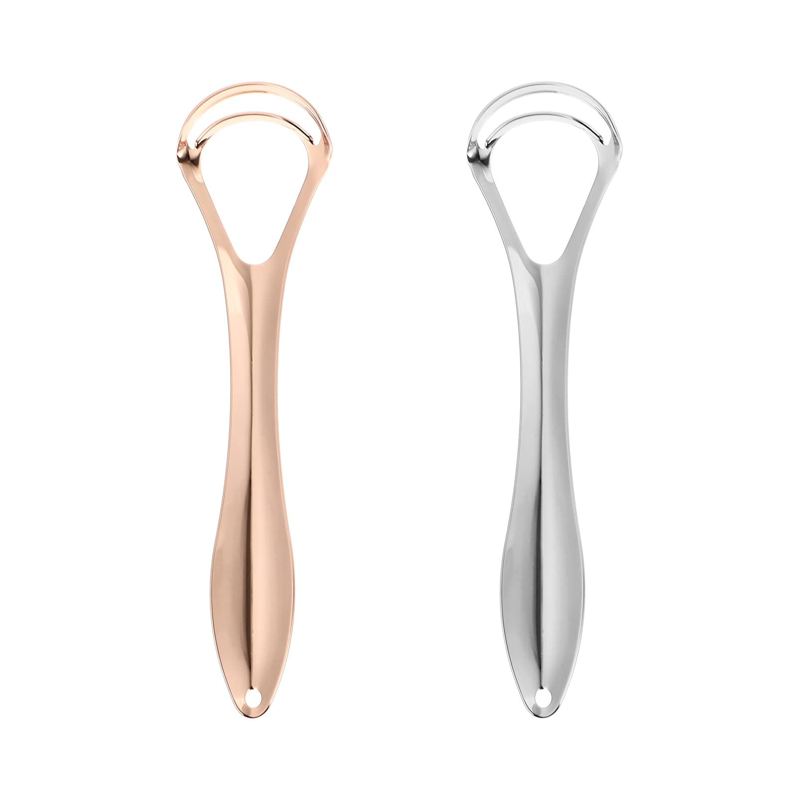 2 Pack Tongue Scraper for Bad Breath - Stainless Steel Tongue Cleaner for Oral Hygiene, Fresh Breath & Plaque Removal - Perfect for Daily Dental Care & Travel Use
