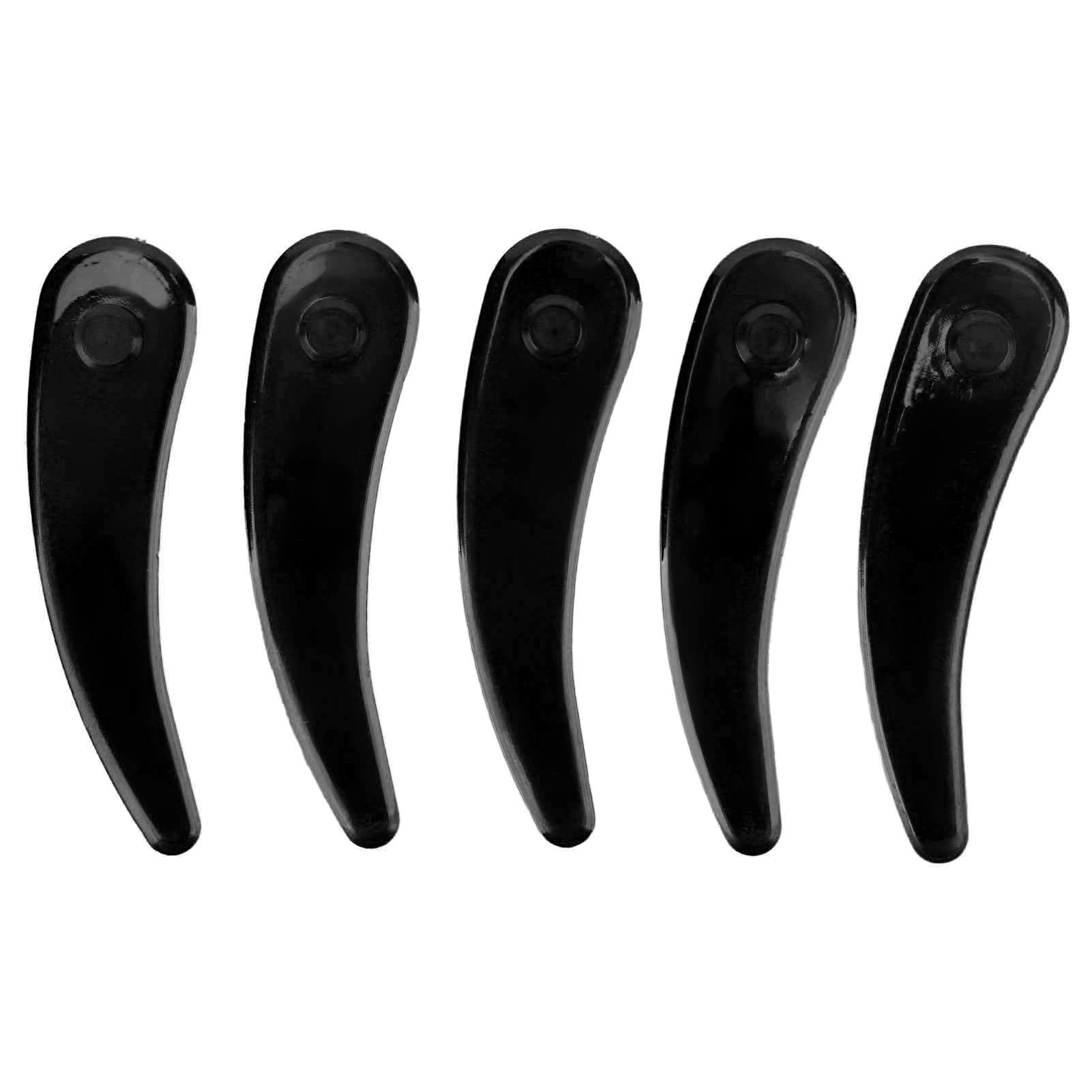 Durable Plastic Mower Blades - Flat Tooth Lawn Replacement for Outdoor Use (Black) - Perfect for Lawn Care