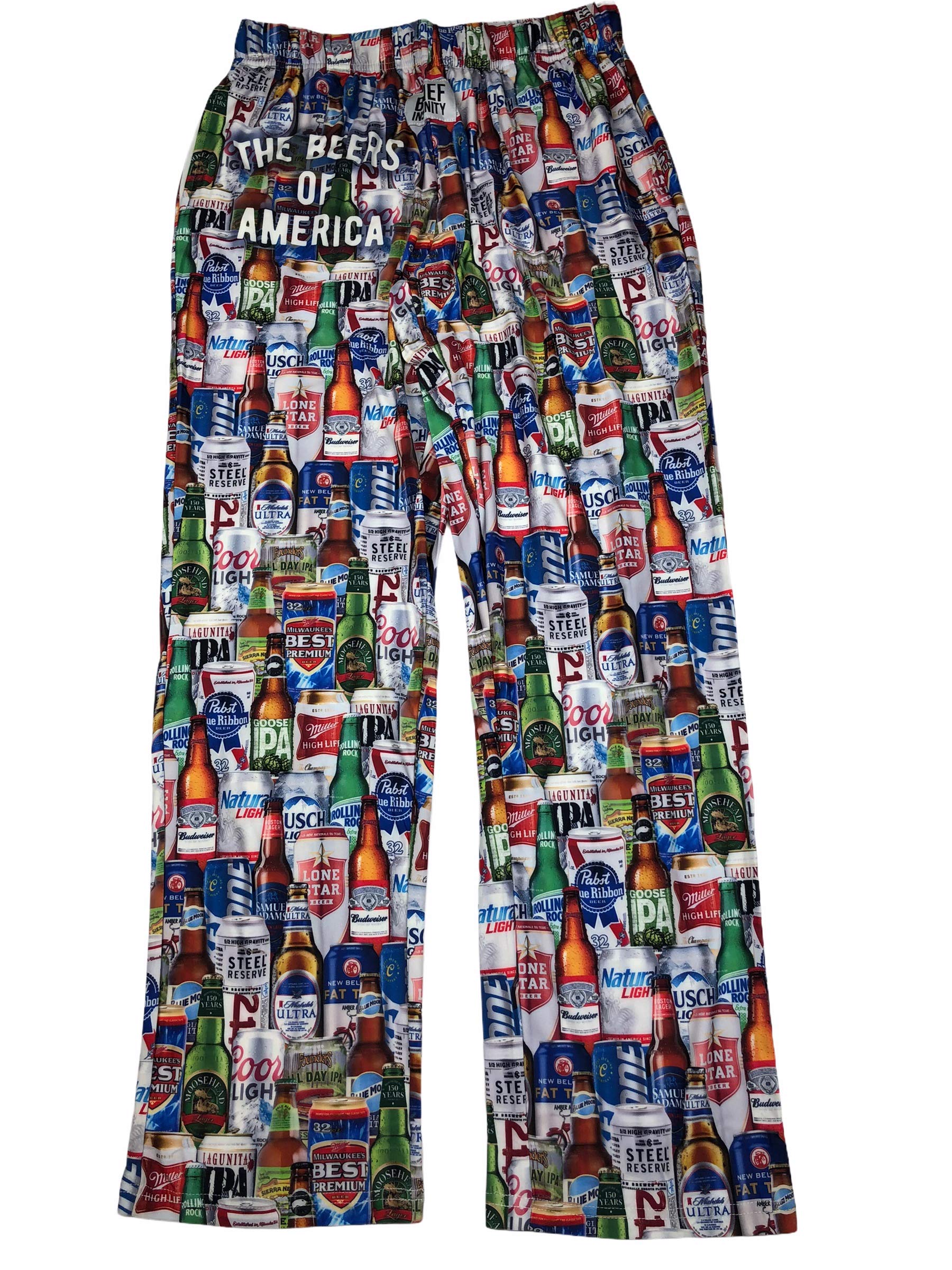 BRIEF INSANITY Funny Beer Themed Lounge Pants - Comfortable Sleepwear for Men & Women - Perfect for Relaxing at Home, Lounging, and Gifts for Beer Lovers