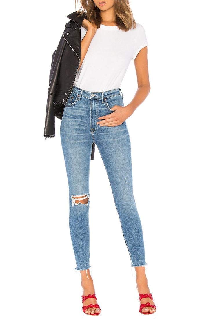 GRLFRND Women's Kendall Super Stretch High Rise Skinny Jeans - Amelia Wash | Comfortable Slim Fit Denim Pants for Everyday Wear & Night Out
