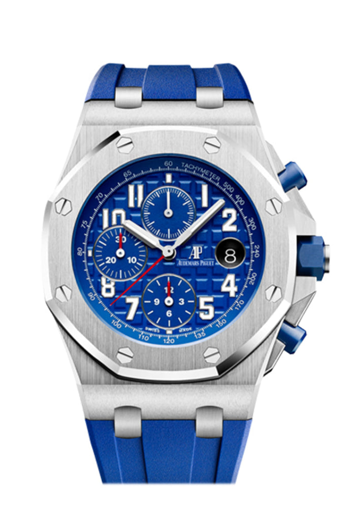 Audemars Piguet Royal Oak Offshore 54mm x 42mm Chronograph Automatic Watch for Men - Blue Dial Stainless Steel Luxury Timepiece 26470ST.OO.A030CA.01 | Perfect for Business Meetings, Formal Events & Watch Collectors