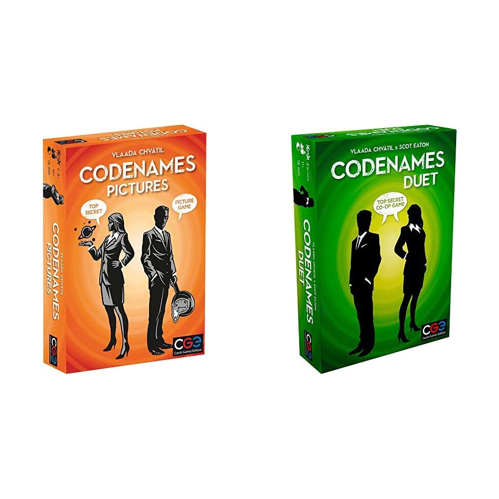 Codenames: Pictures & Codenames: Duet - Award-Winning Two Player Word Deduction Board Game for Adults & Families | Party Game Night, Team Building & Couples Game Night
