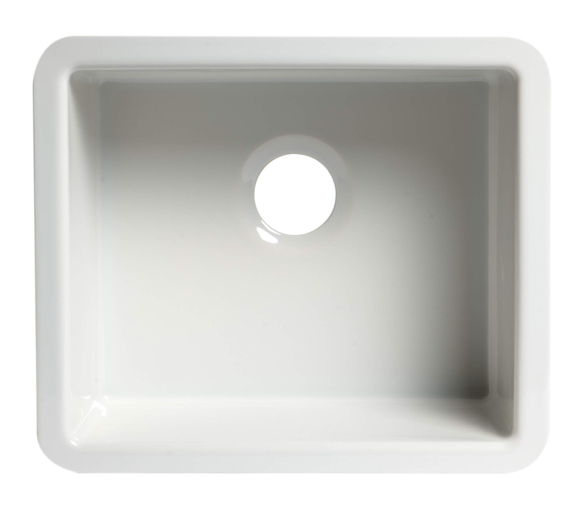 ALFI AB2017 Stainless Steel Kitchen Sink with Drainboard - White - Perfect for Modern Kitchens, Restaurant Prep & Home Renovation Projects