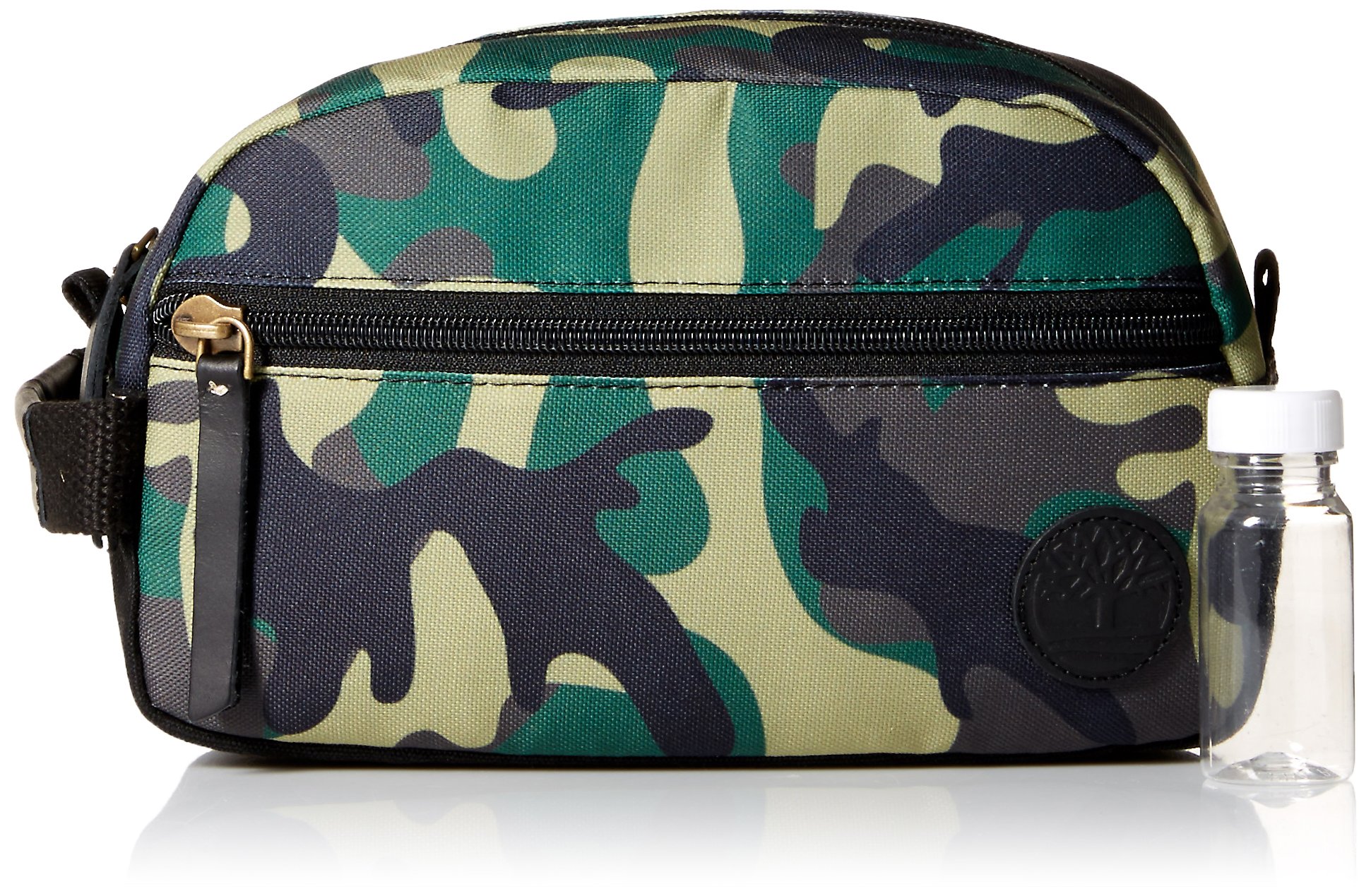 Timberland Men's Camo Canvas Toiletry Bag - Green Travel Kit Organizer for Outdoor Adventures & Weekend Getaways