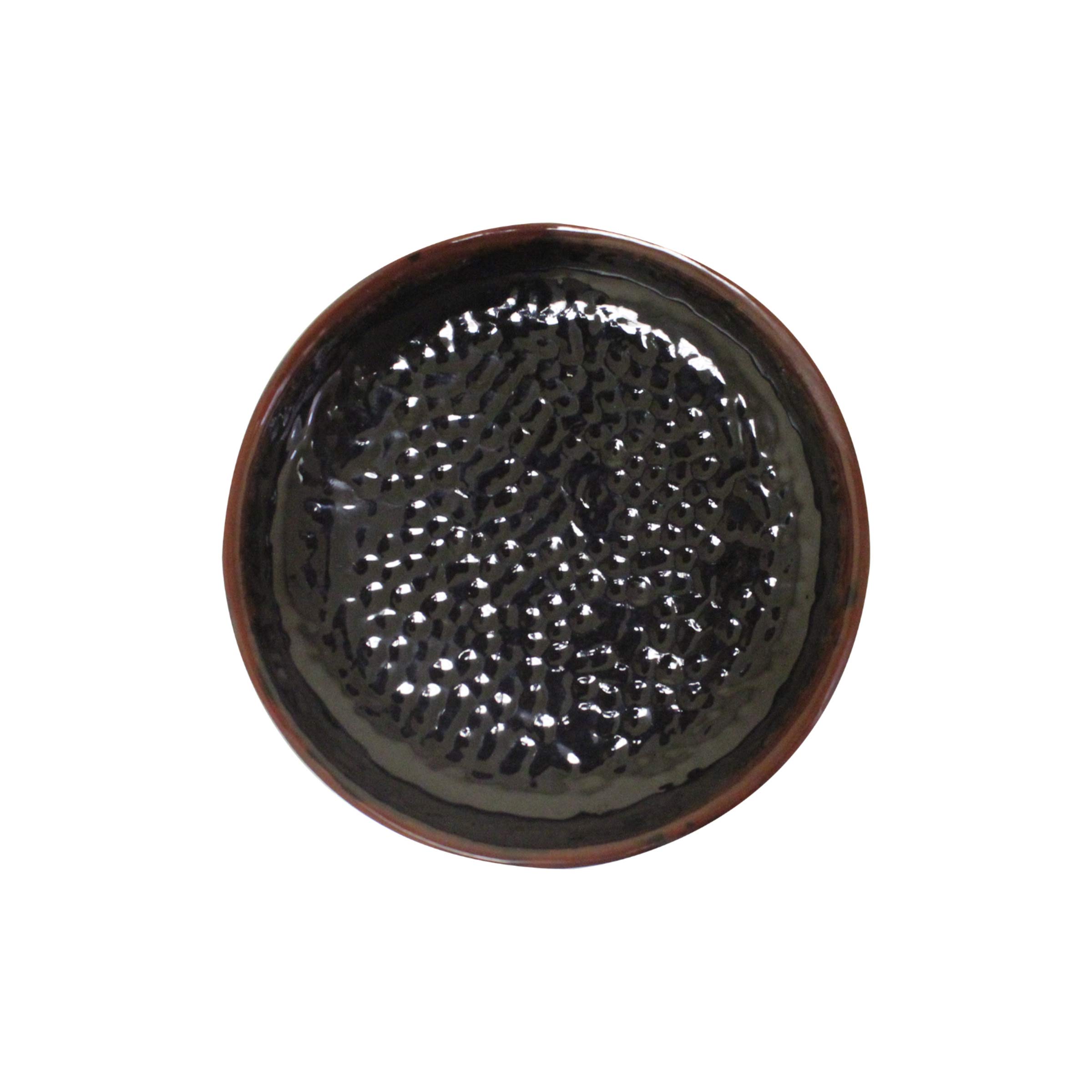Premium Tenmoku Glaze Melamine Sauce Dishes - Set of 12 (2 oz, 3.5